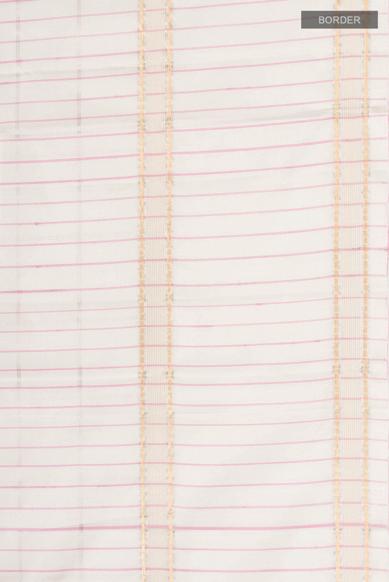 Off White Kanchipuram Silk Saree - Image 5