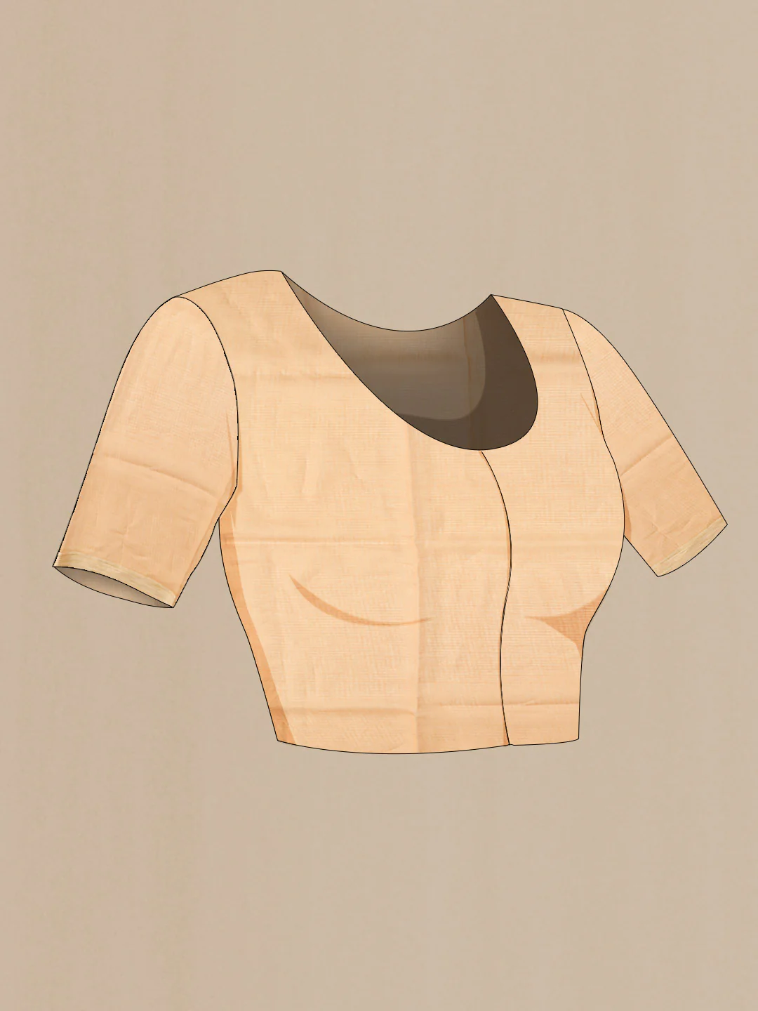 Off White Kota Cotton Saree - Image 2