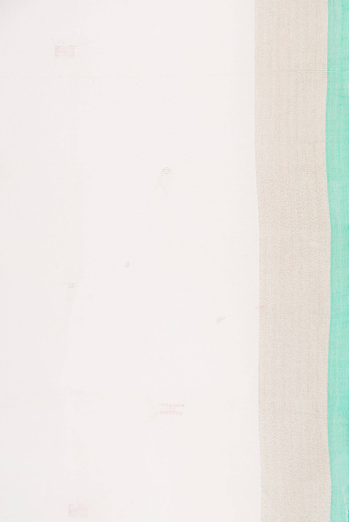 Off White Silk Cotton Saree - Image 3