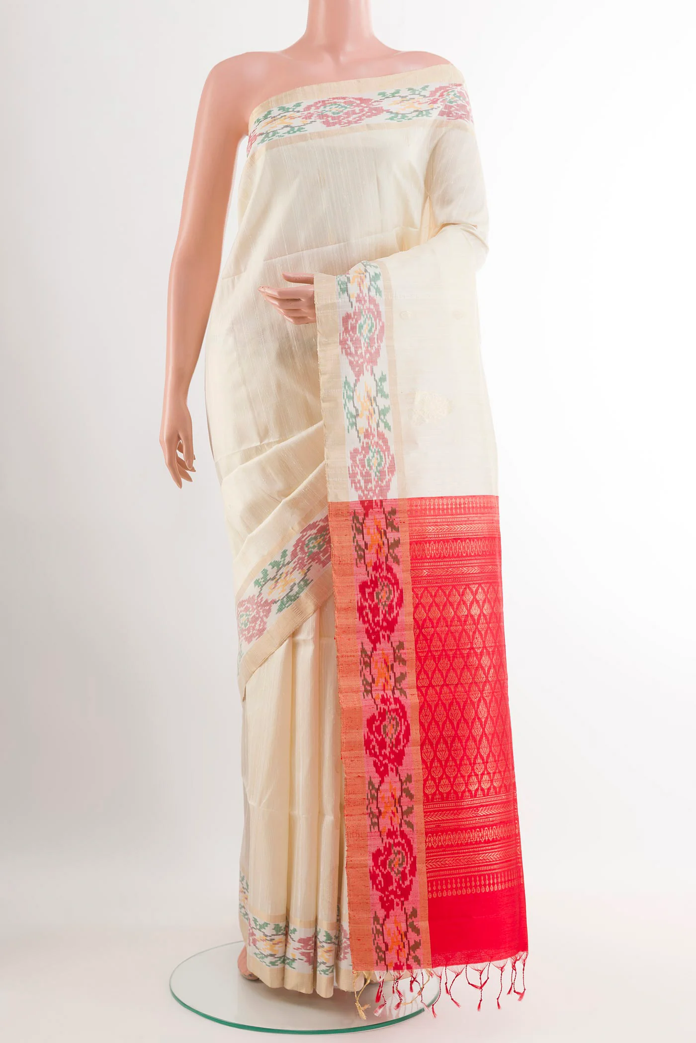 Off White Soft Silk Saree