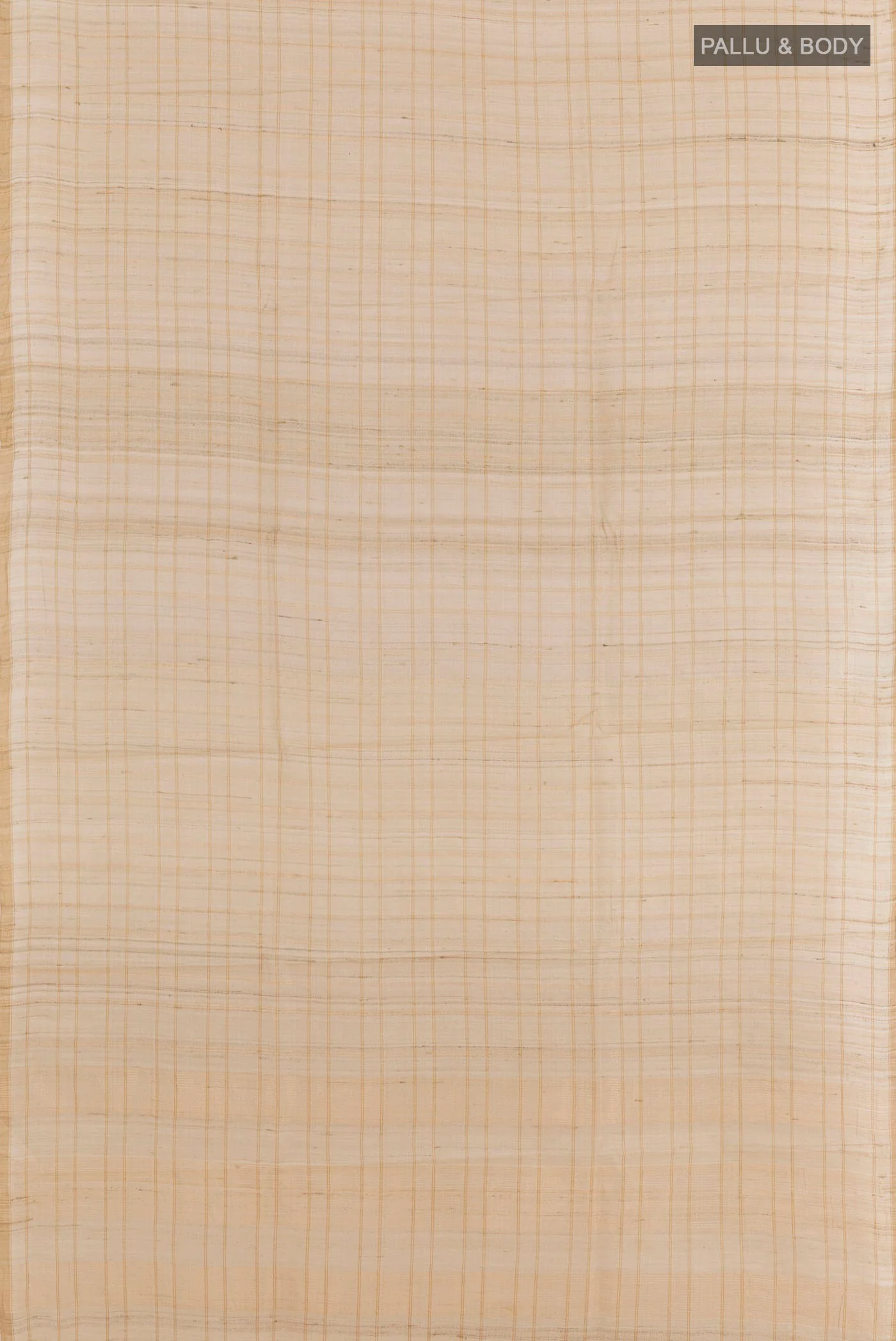 Cream Tussar Silk Saree - Image 3