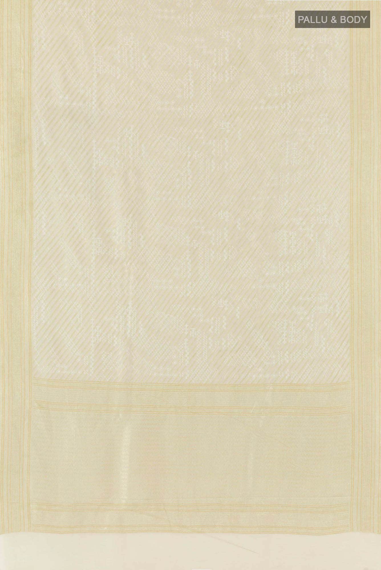 Off White Tussar Saree - Image 4