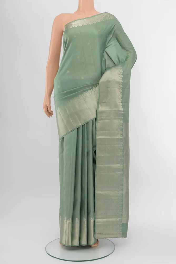 Grey Kanchipuram Silk Saree