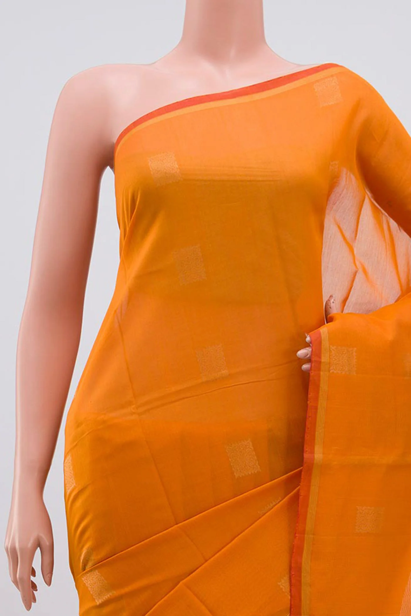 Yellow Coimbatore Silk Cotton Saree - Image 2