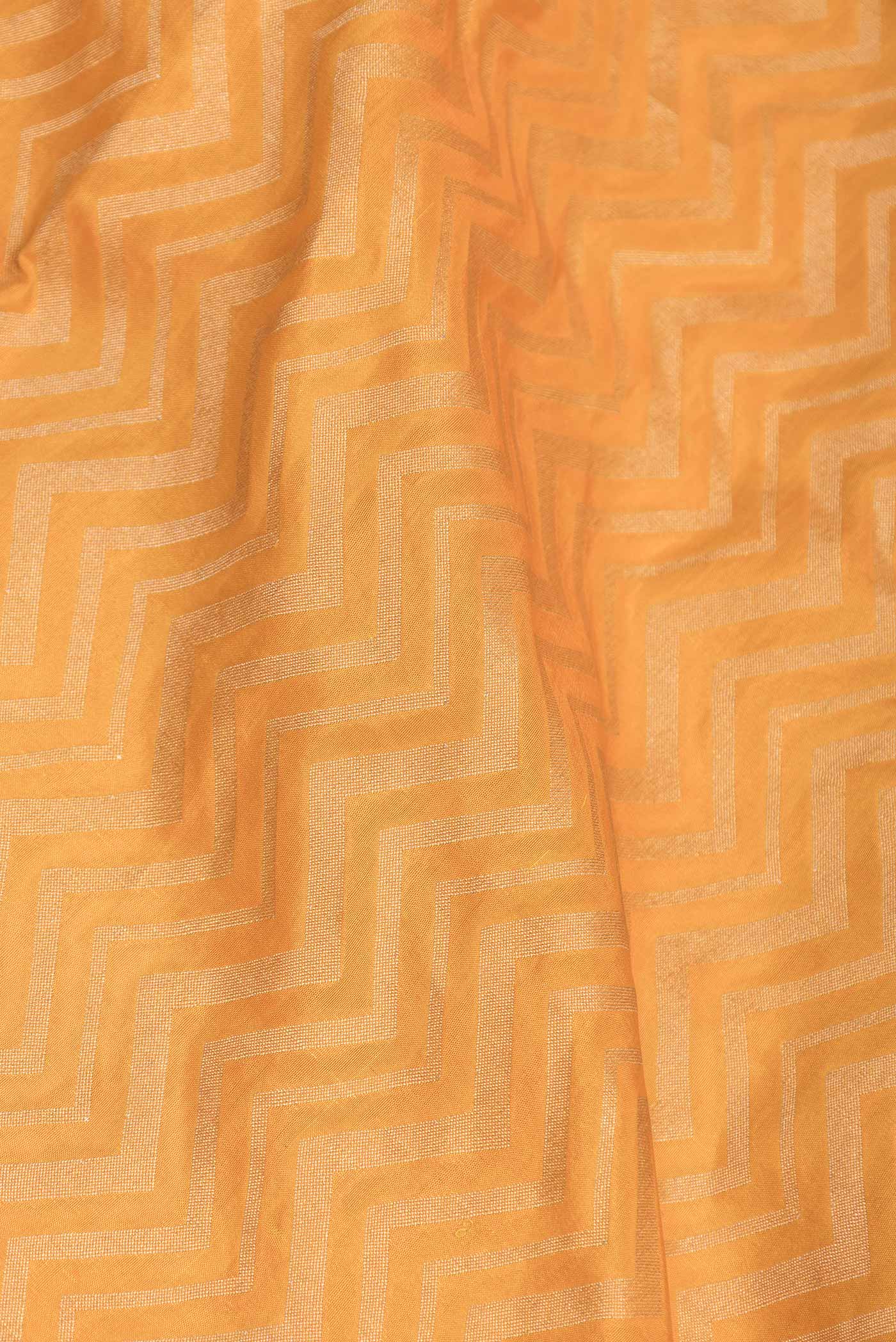 Orange Dual Tone Banarasi Saree - Image 2