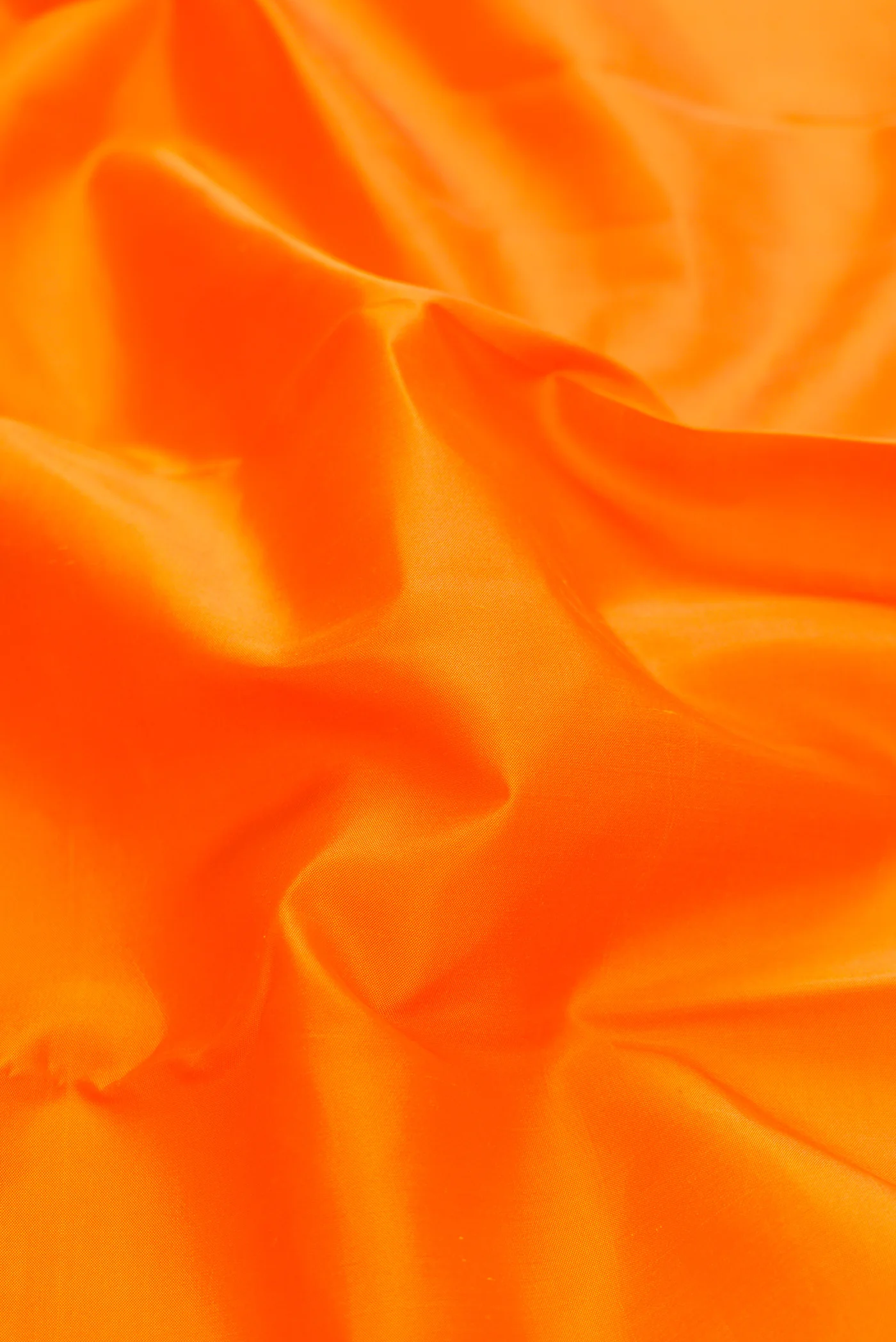 Orange Dual Tone Bangalore Silk Saree - Image 2