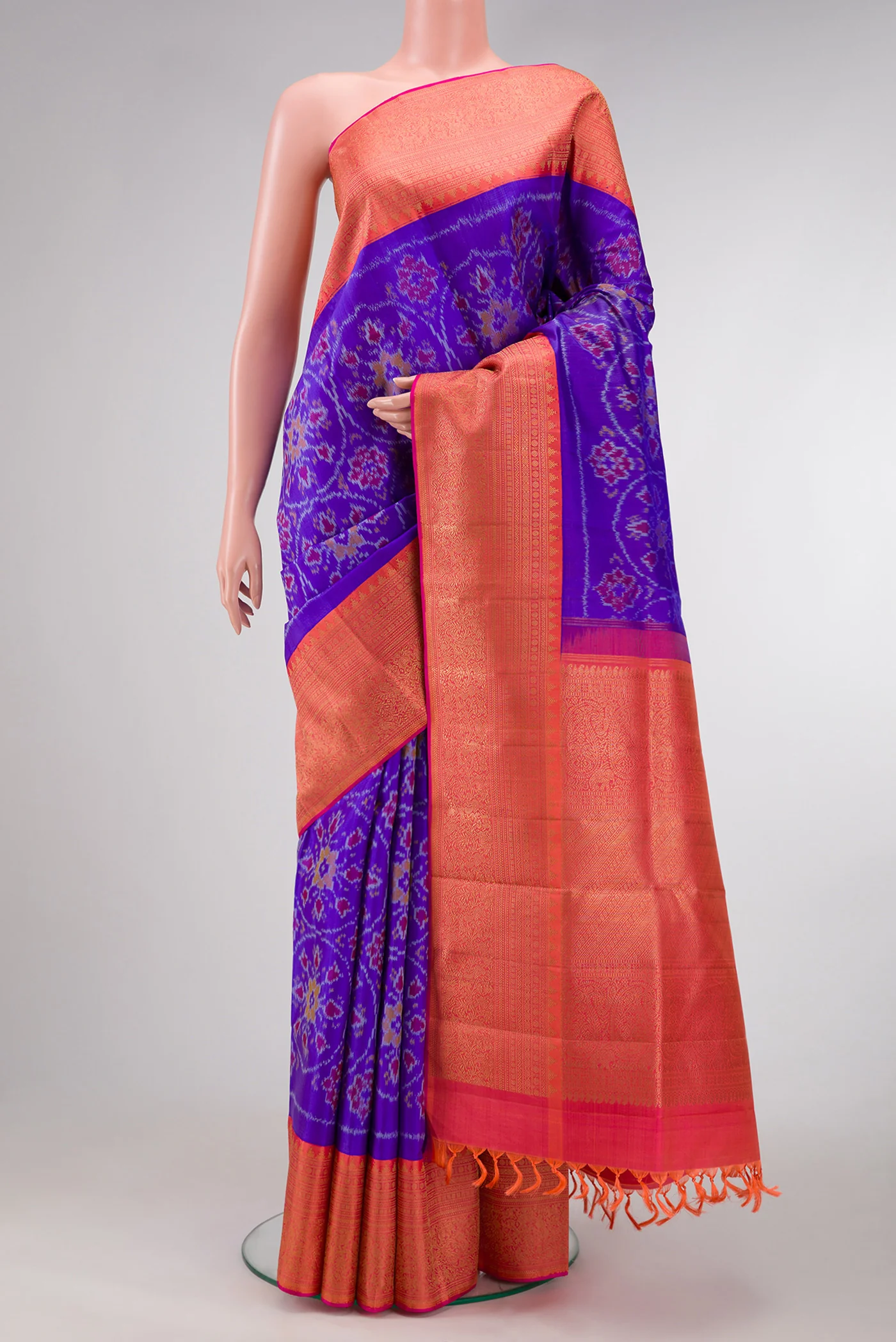 Violet Kanjivaram Silk Saree