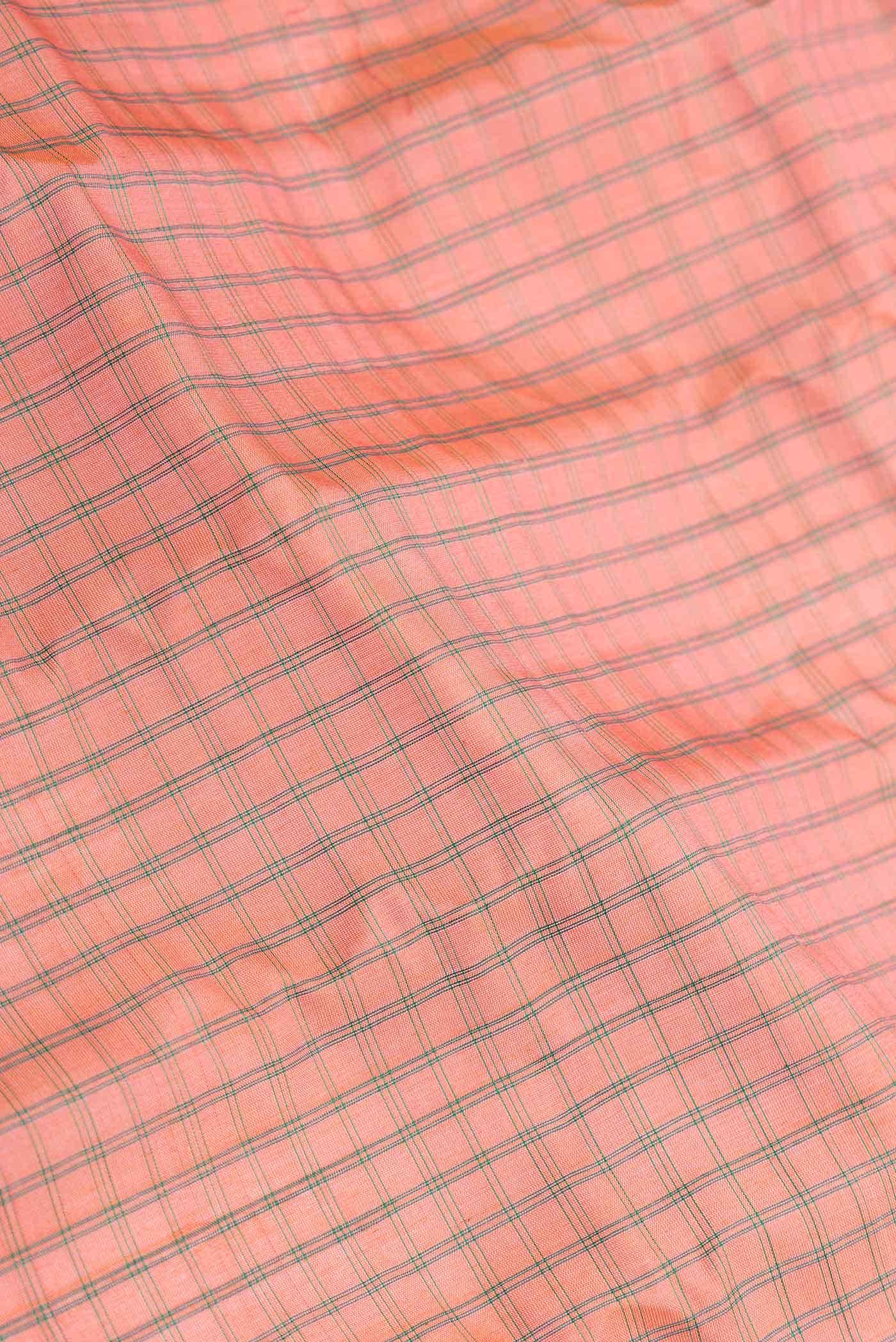Orange Dual Tone Gadwal cotton Saree - Image 3
