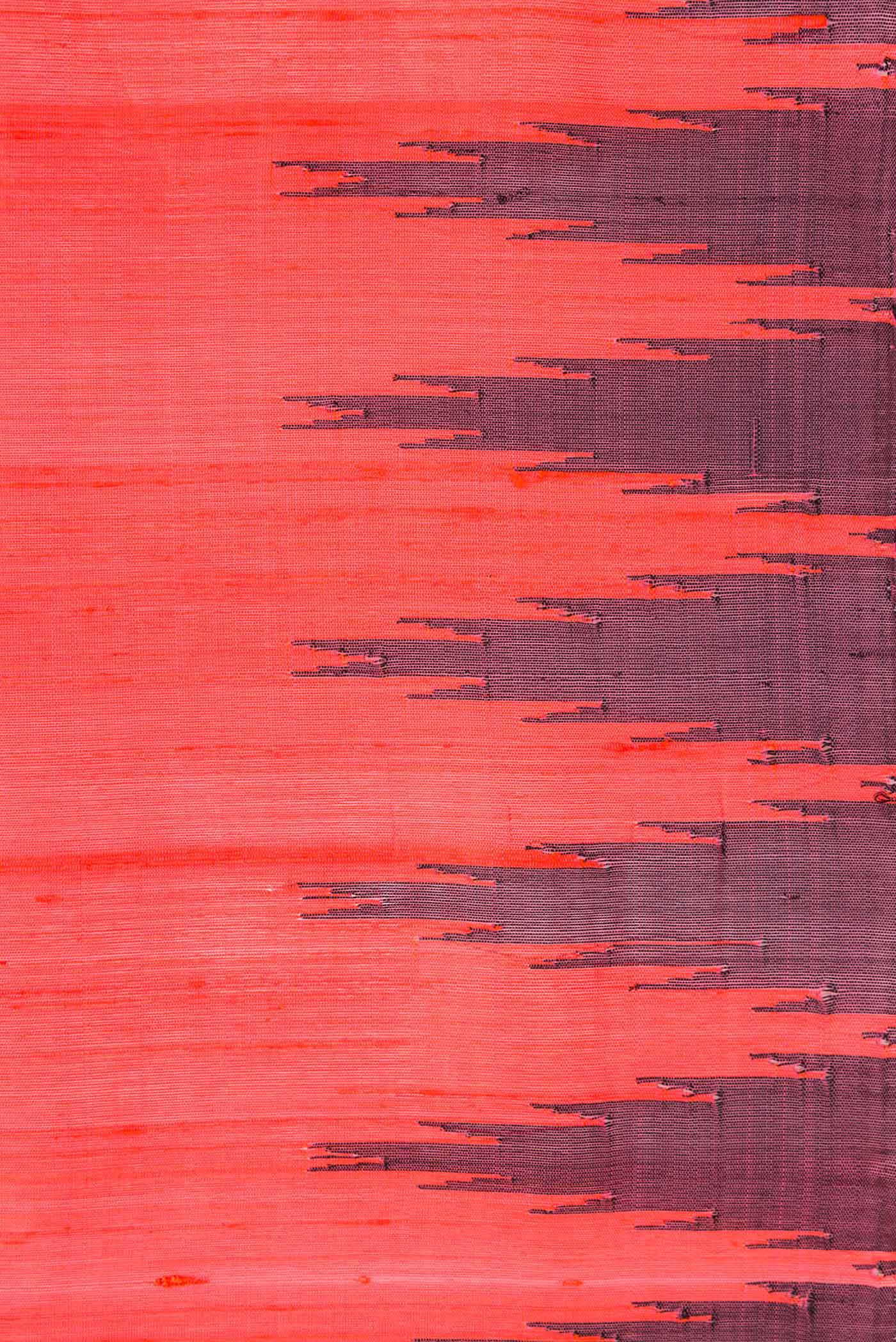 Orange Dual Tone Gadwal Silk Saree - Image 3