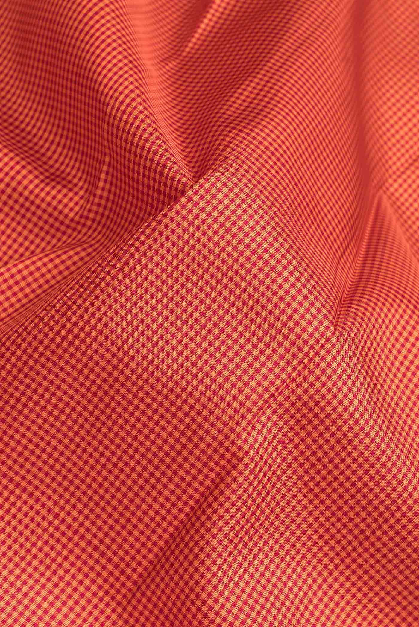 Orange Kanchipuram Silk Saree - Image 2