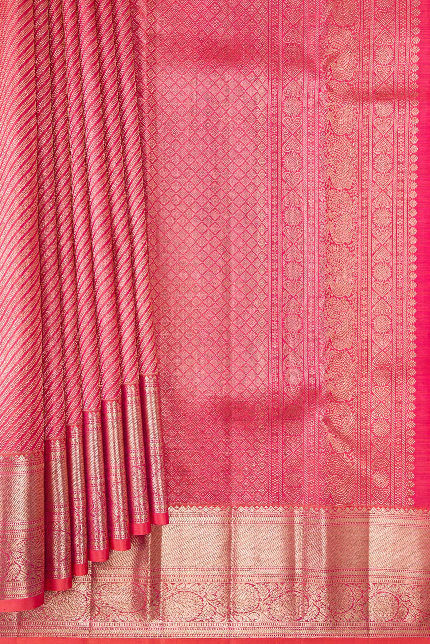 Pink Kanchipuram Silk Saree - Image 4