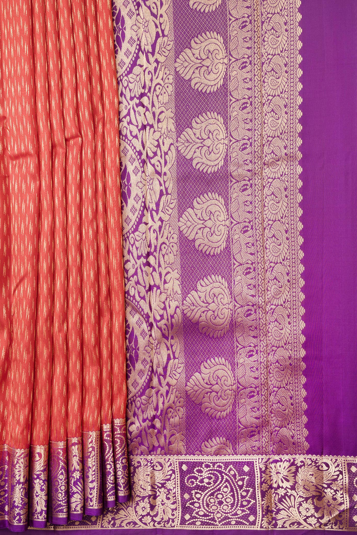 Red Kanchipuram Silk Saree - Image 4