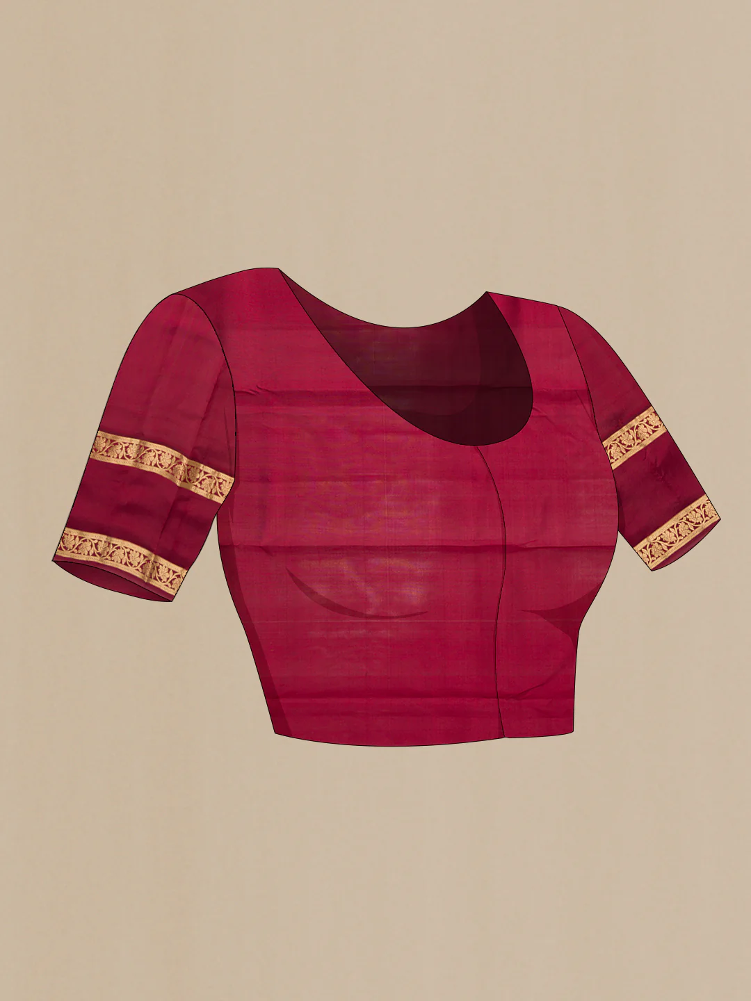 Orange Kanchipuram Silk Saree - Image 5