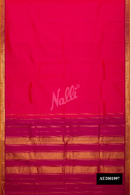 Orange Dual Tone Kanchipuram Silk Saree