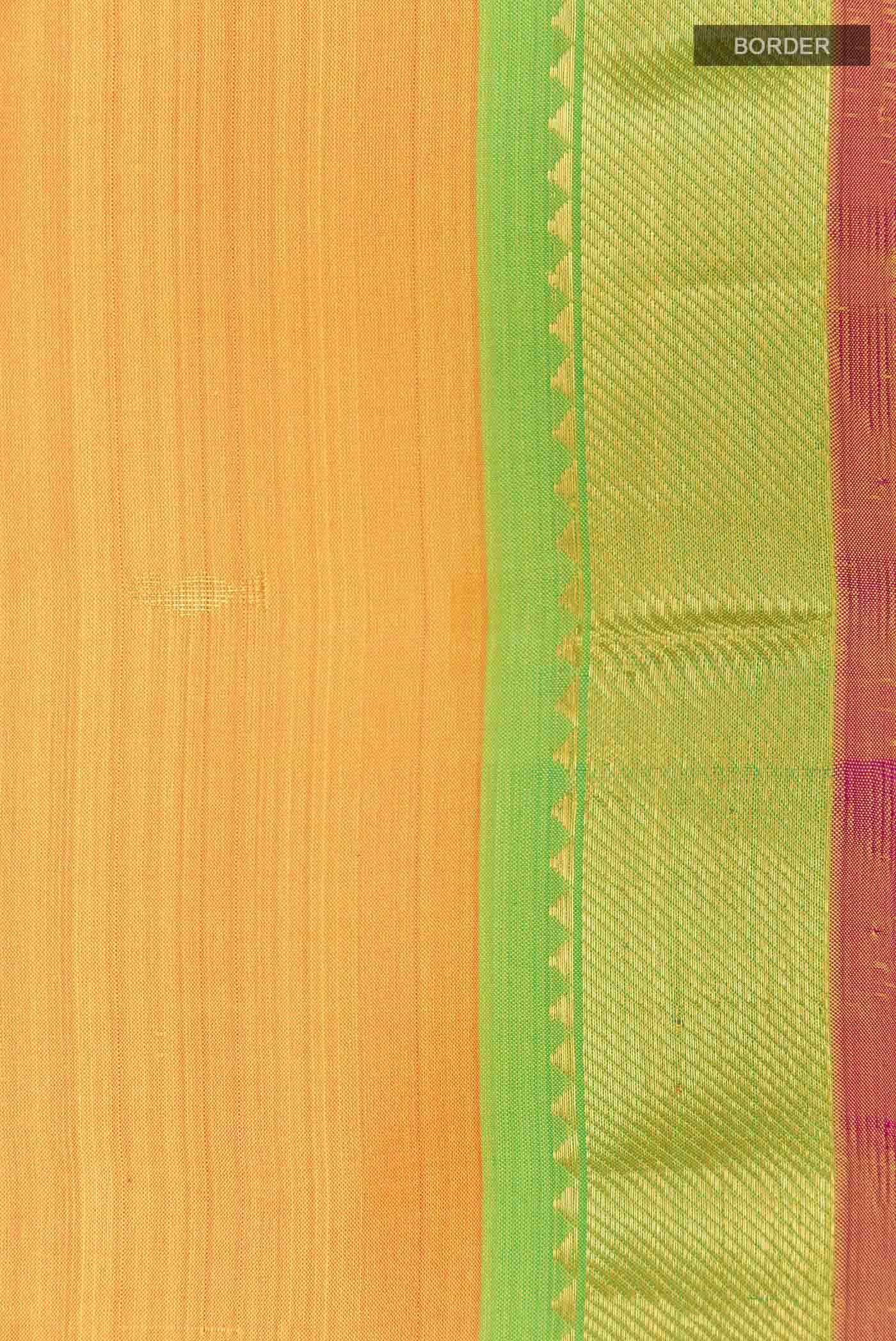 Yellow Kanchipuram Silk Saree - Image 5
