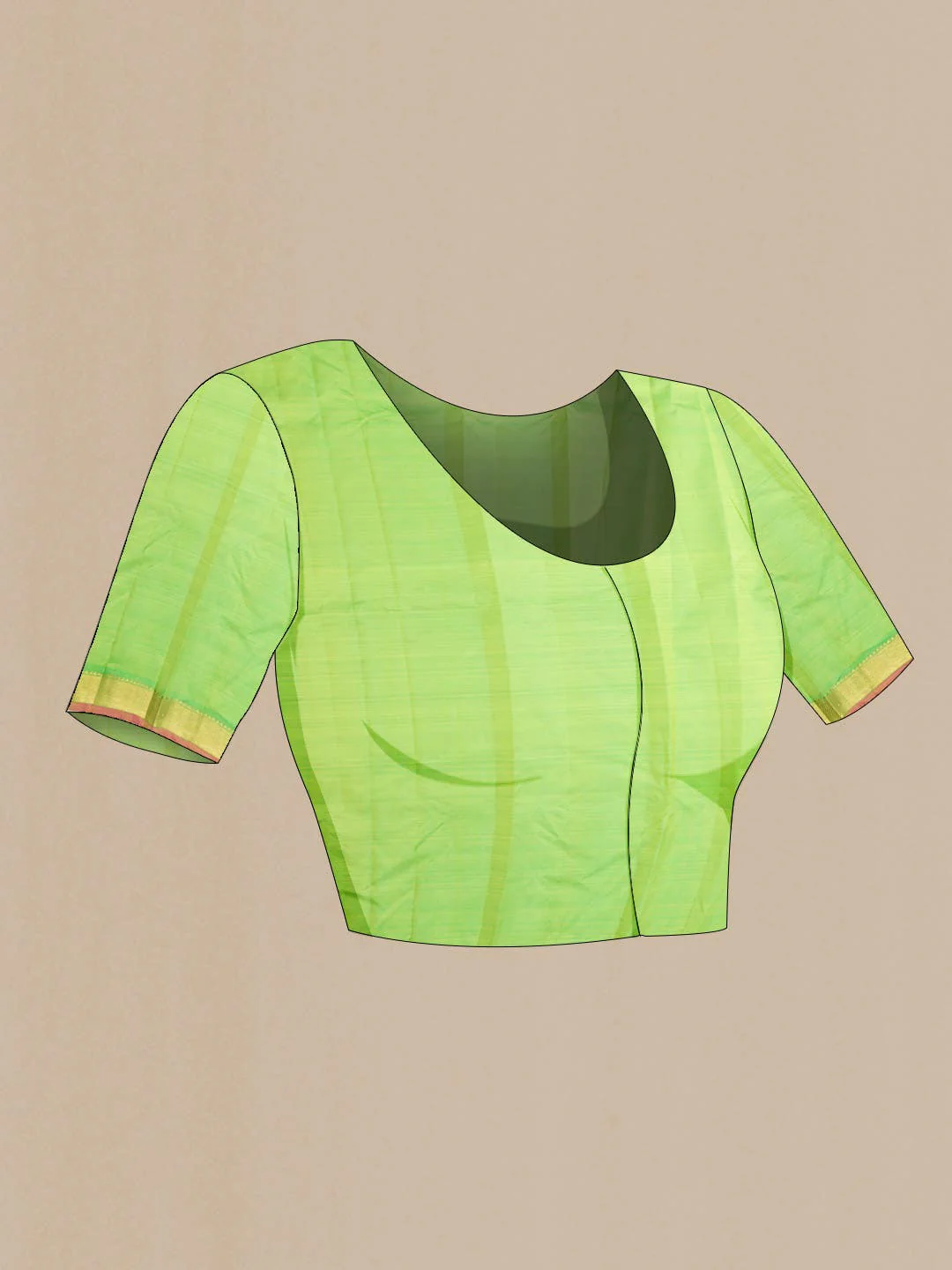 Yellow Kanchipuram Silk Saree - Image 6