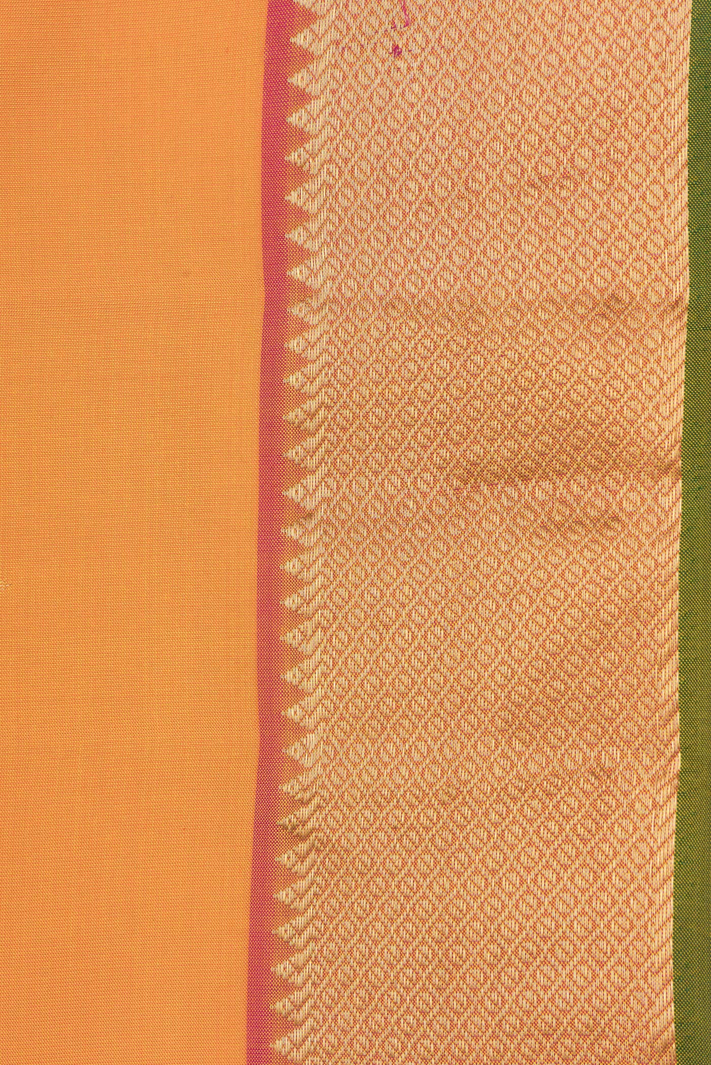 Yellow Kanjivaram Silk Saree - Image 3