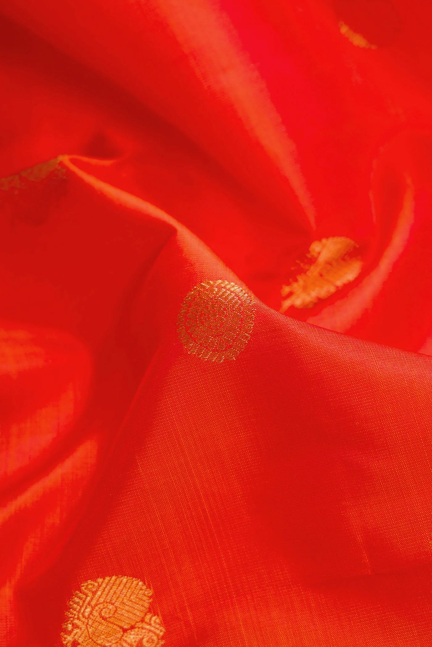 Orange Kanjivaram Silk Saree - Image 2