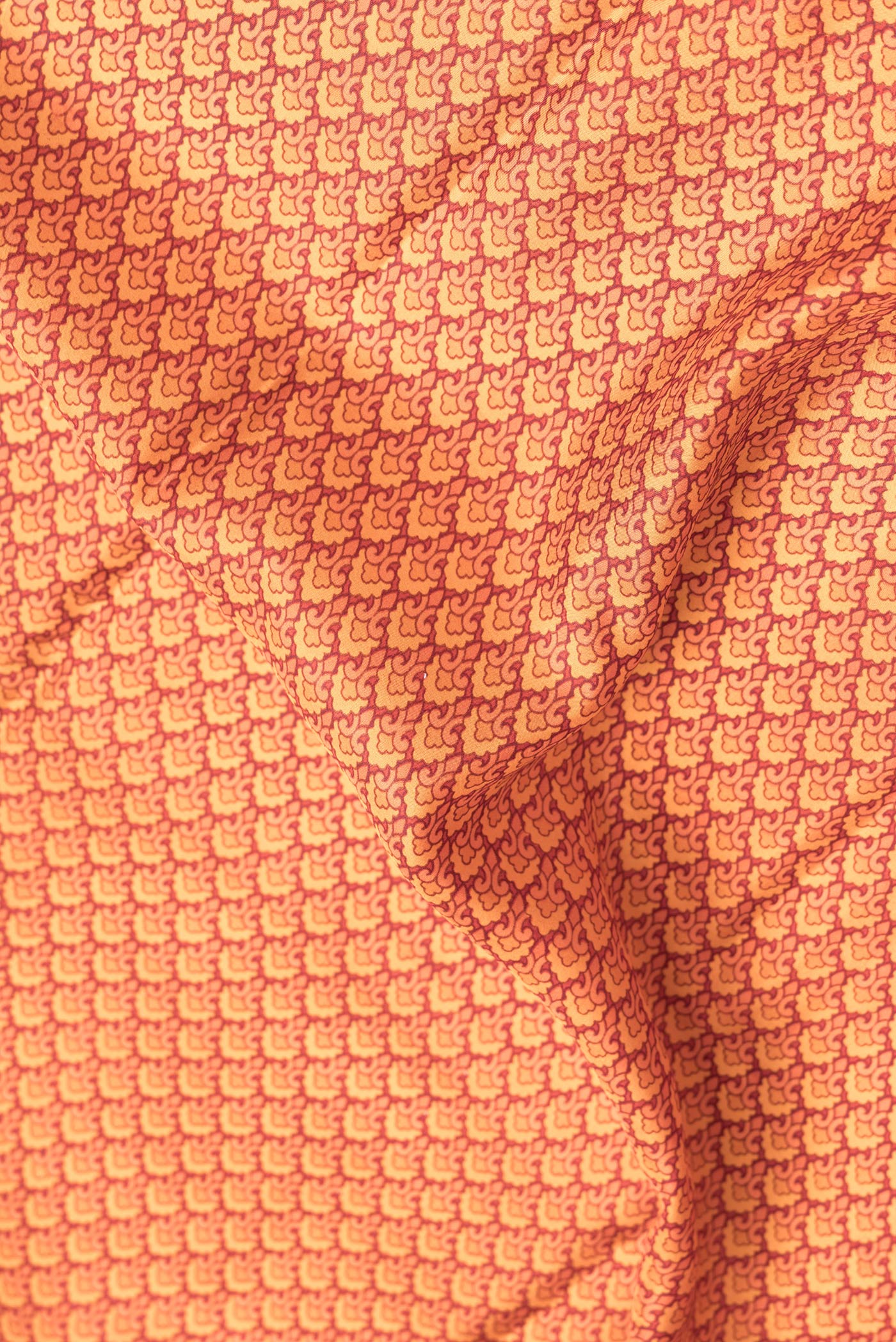 Orange Printed Silk Saree - Image 2