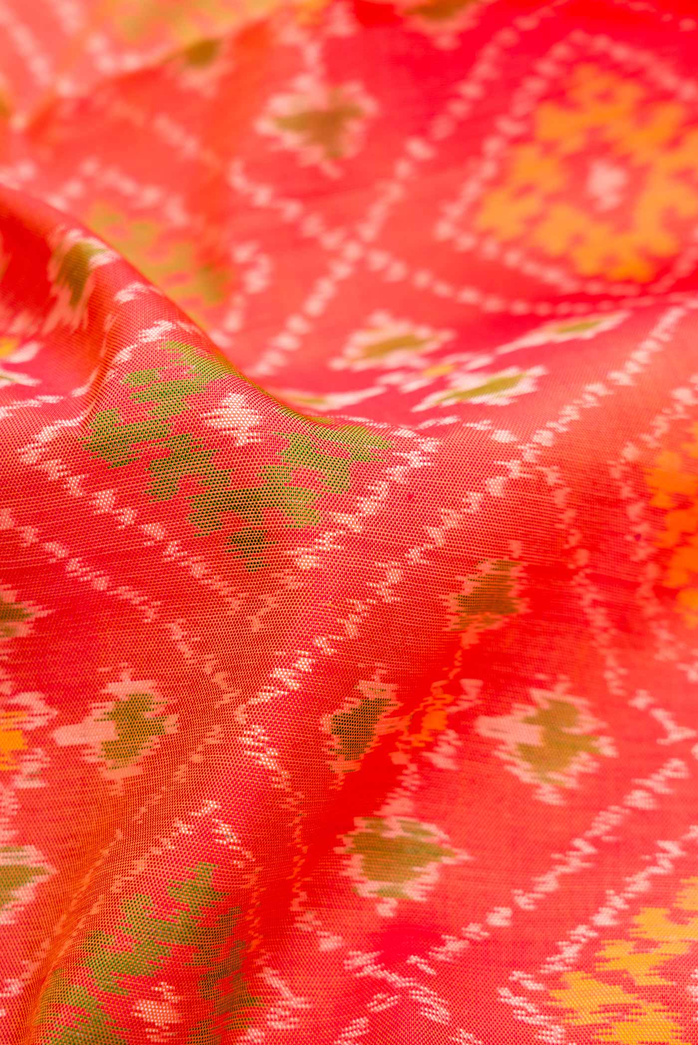 Orange Rajkot Patola Silk Saree - Image 2