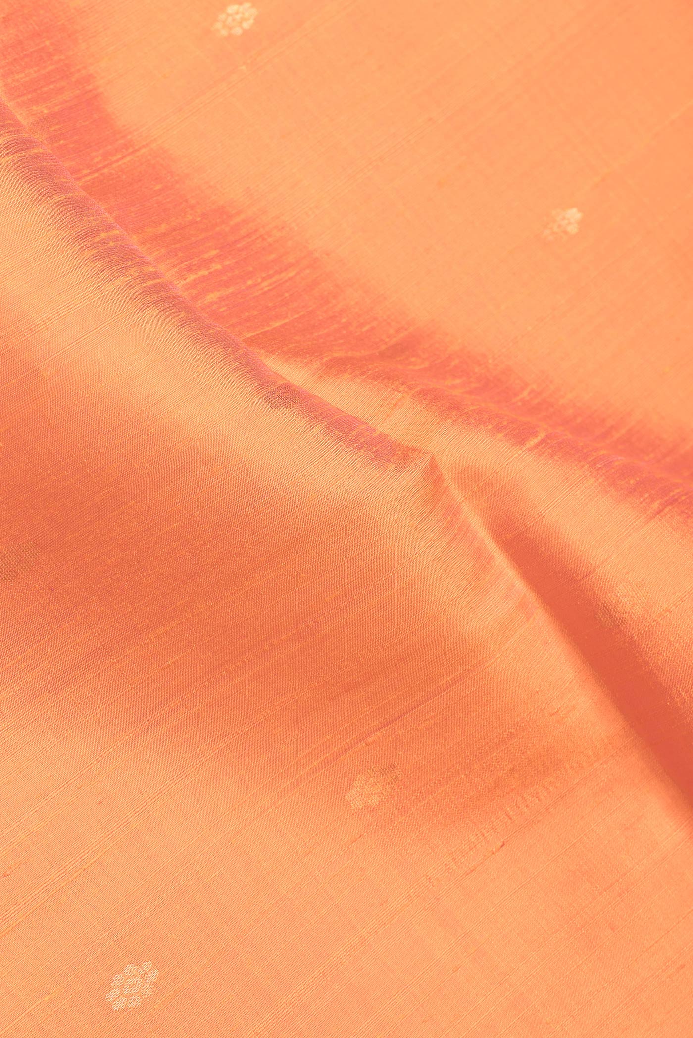 Orange Raw Silk Saree - Image 2