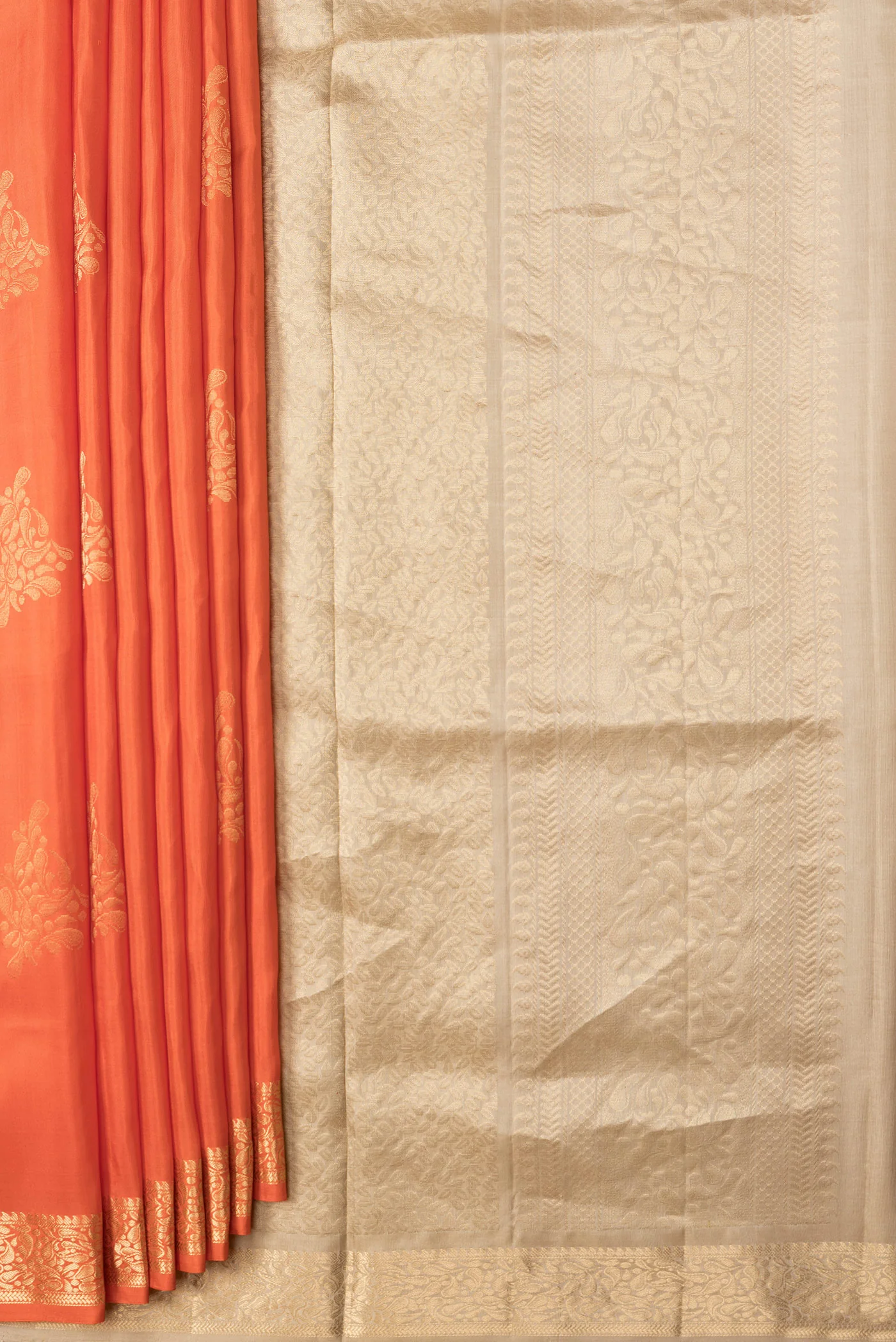 Orange Soft Silk Saree - Image 4