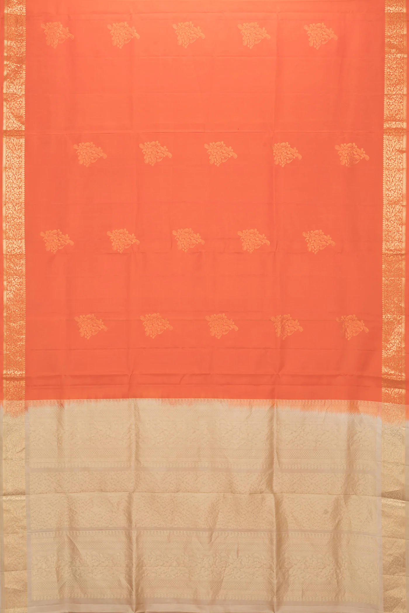 Orange Soft Silk Saree - Image 6