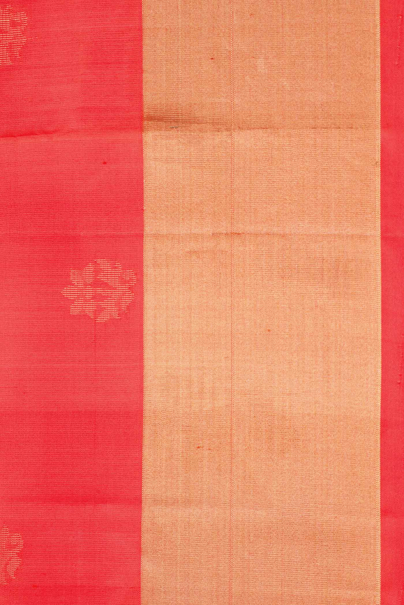 Orange Dual Tone Soft Silk Saree - Image 3