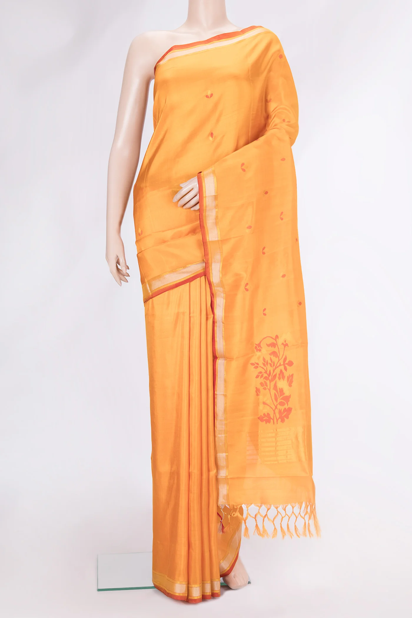 Orange Uppada Silk Saree