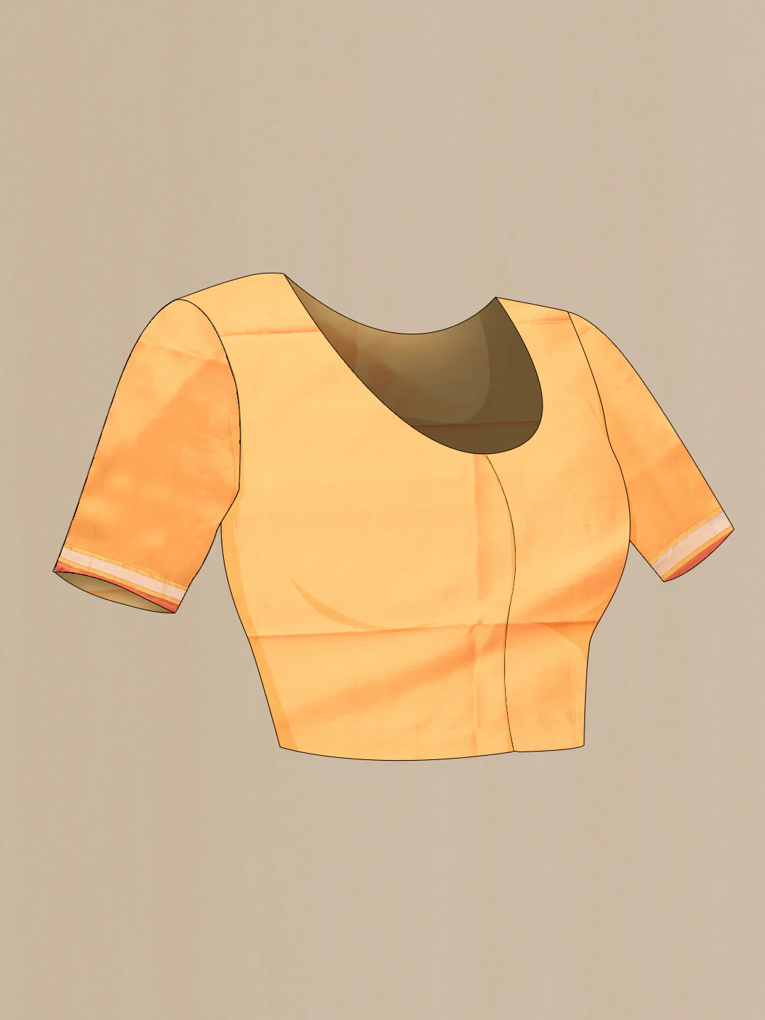 Orange Uppada Silk Saree - Image 5