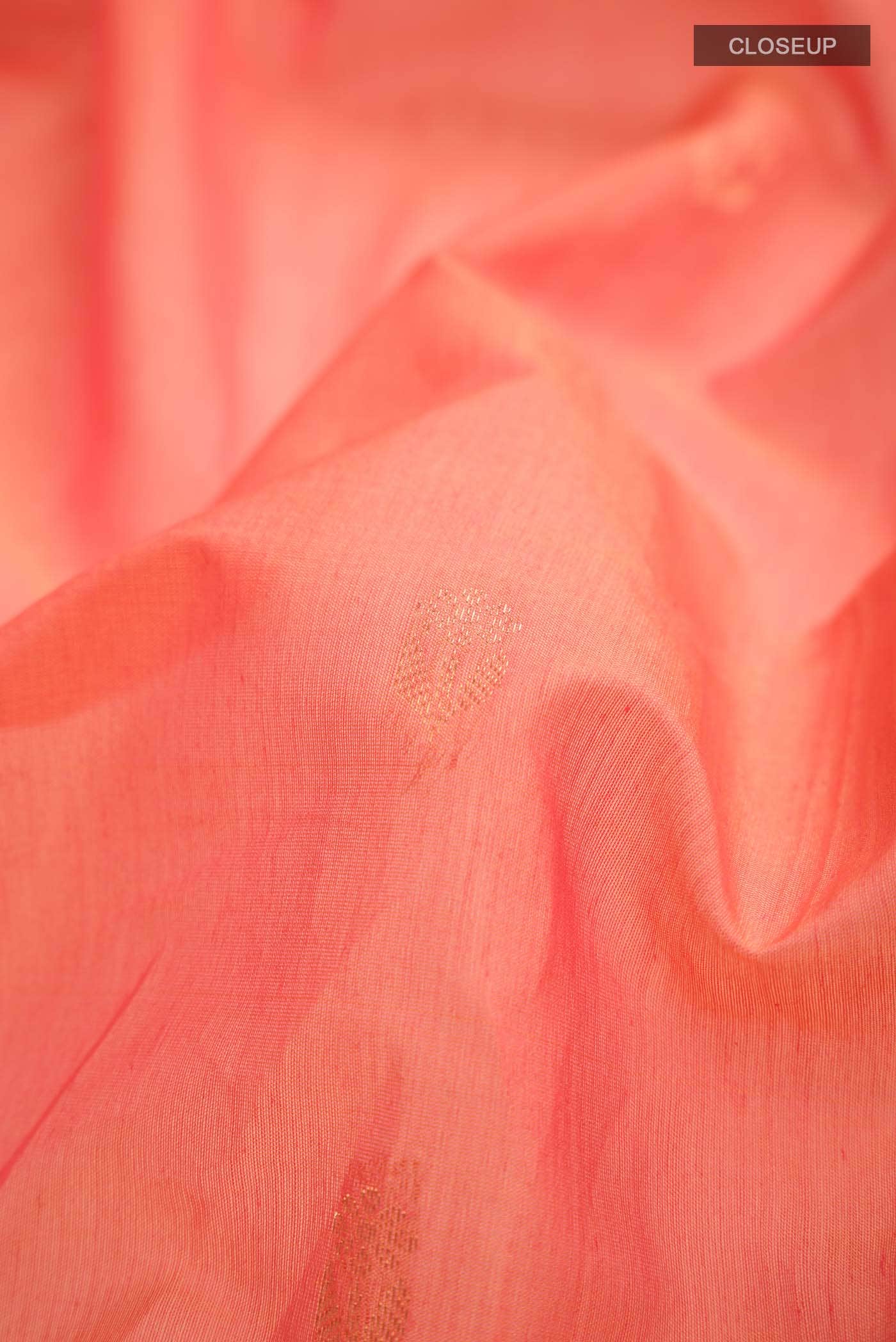 Orange Gadwal cotton Saree - Image 2