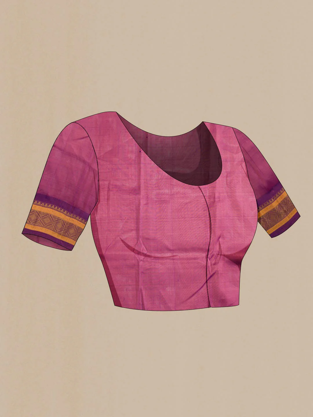 Orange Gadwal cotton Saree - Image 5