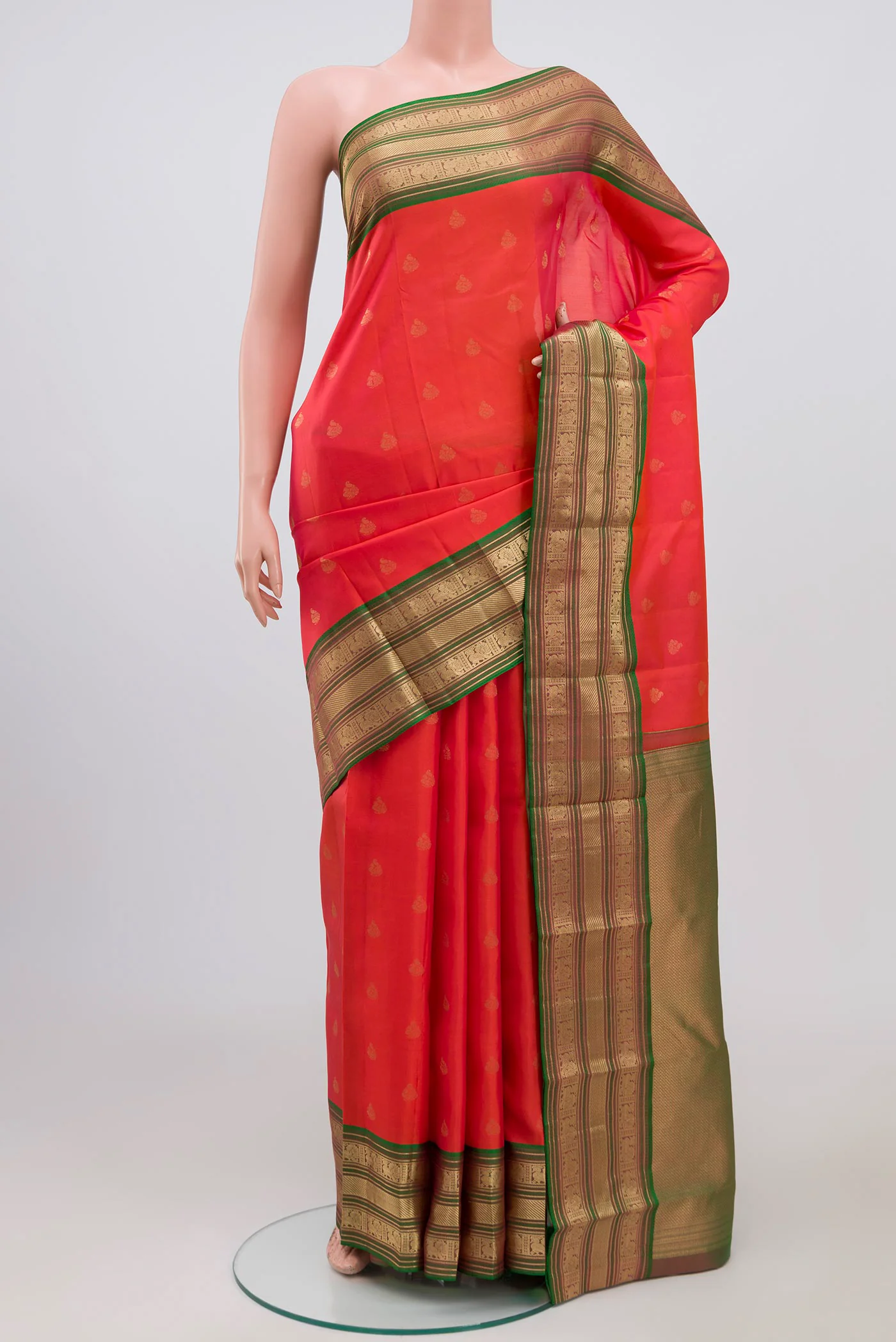 Multi Color Kanchipuram Silk Saree