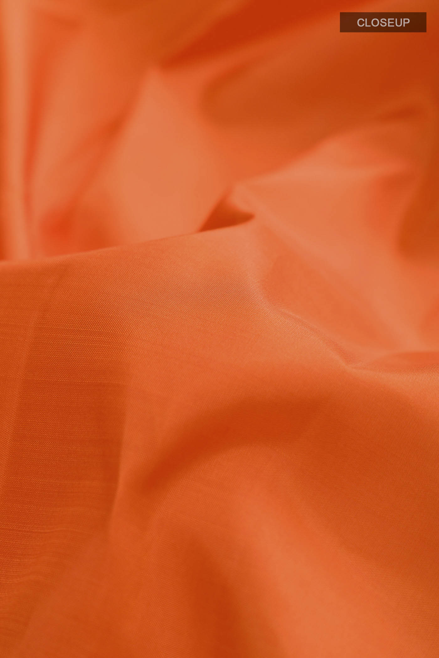 Orange Kanchipuram Silk Nine Yards Saree - Image 2
