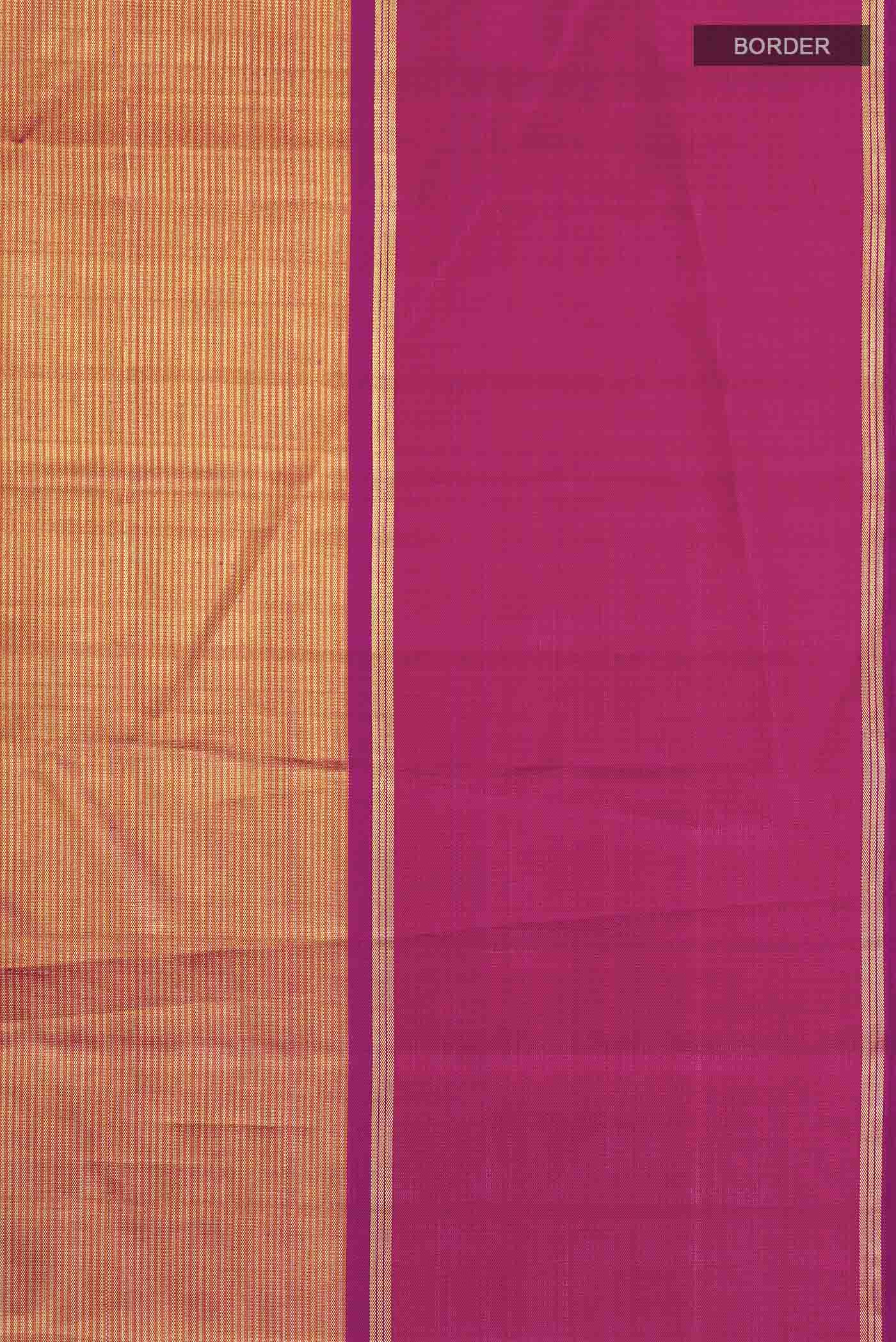 Orange Kanjivaram Silk Saree - Image 3