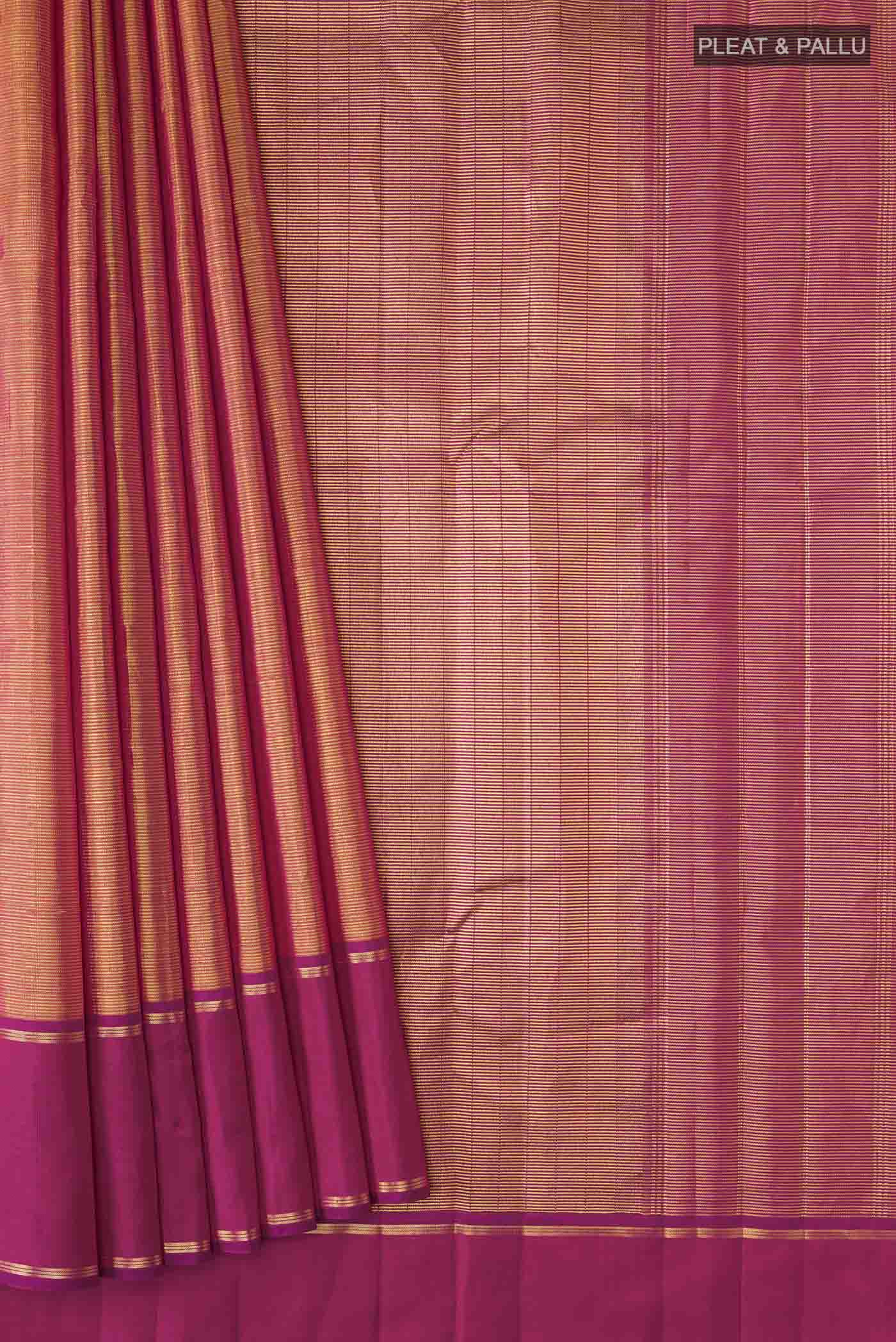 Orange Kanjivaram Silk Saree - Image 4