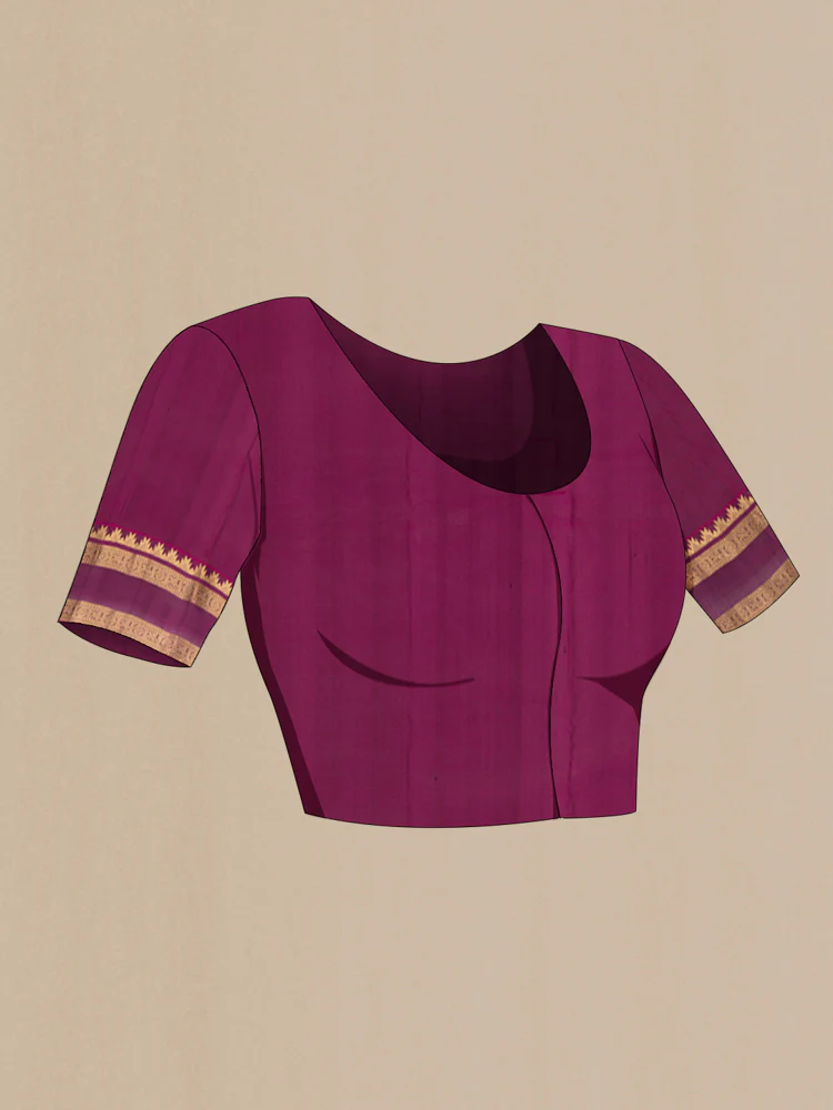 Orange Kanchipuram Silk Saree - Image 4