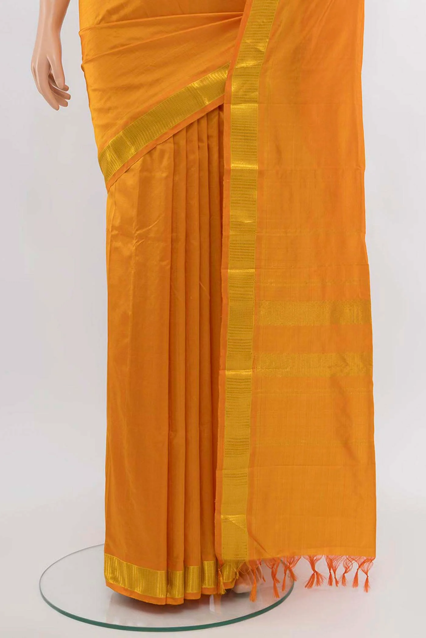 Yellow Kanjivaram Silk Saree - Image 3