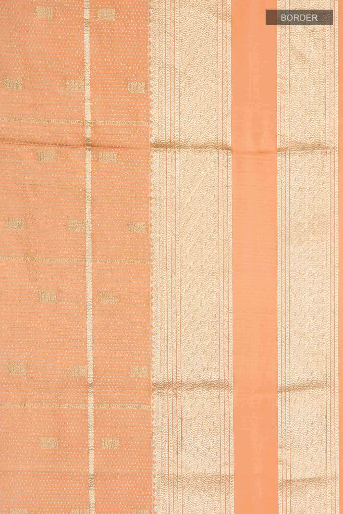 Peach Mysore Crepe Saree - Image 5