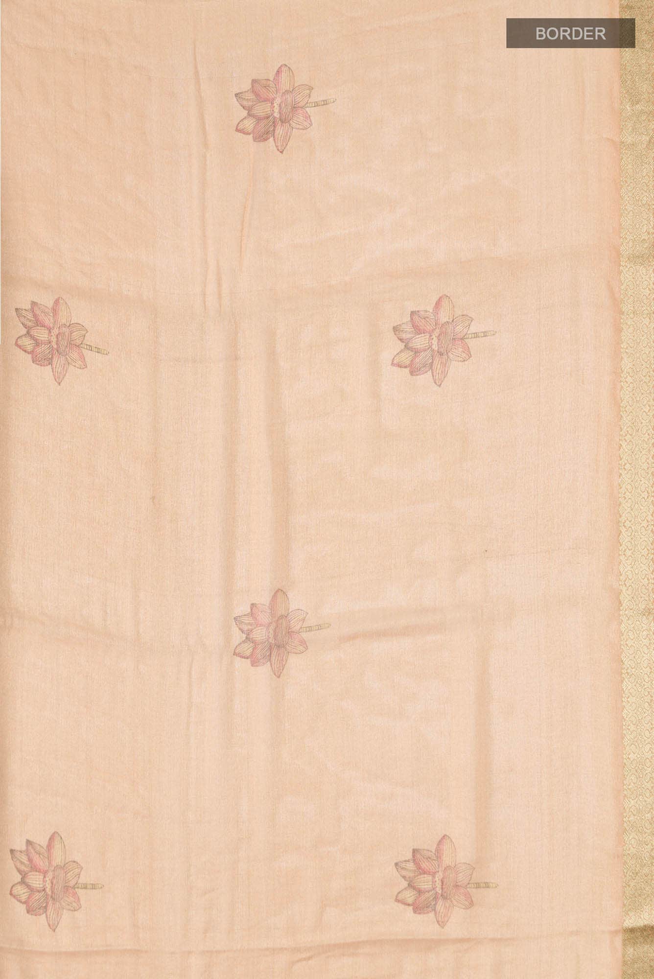 Peach Mysore Georgette Saree - Image 4