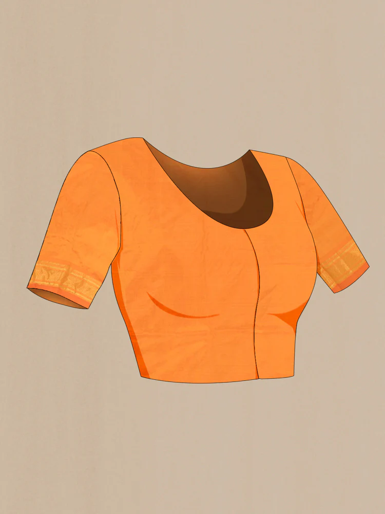 Orange Paithani Silk Saree - Image 4