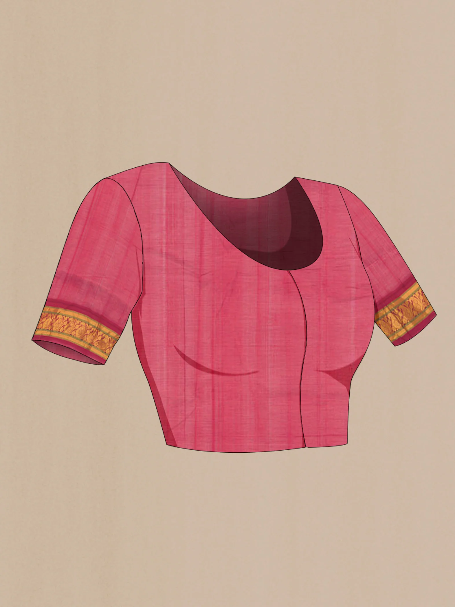 Yellow Silk Cotton Saree - Image 4