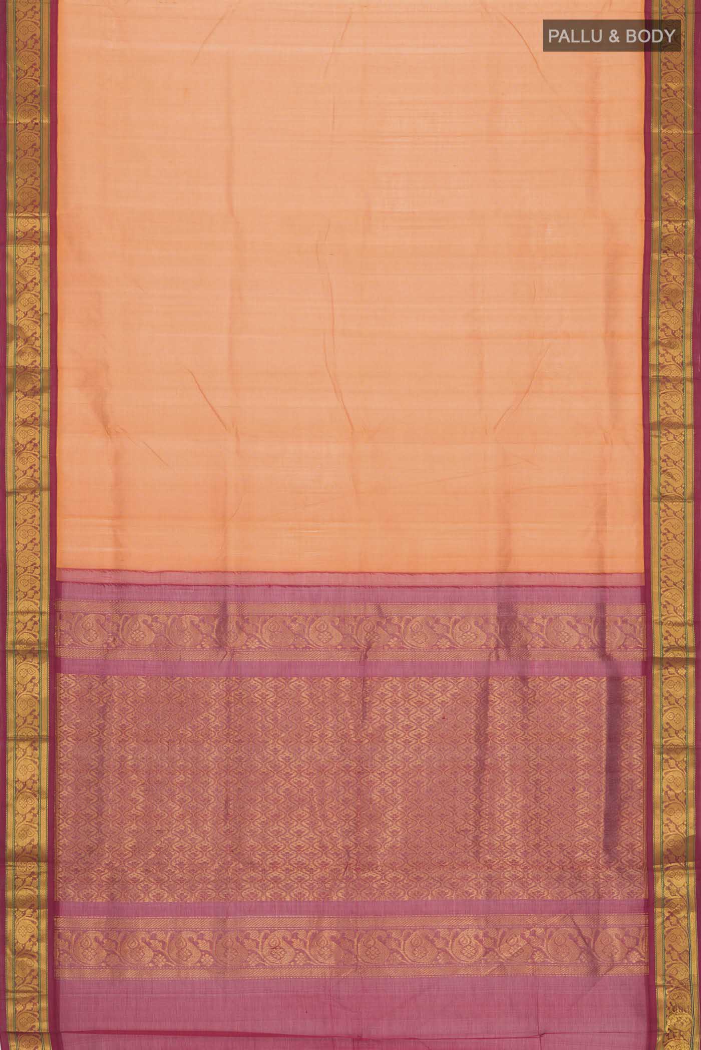 Yellow Silk Cotton Saree - Image 5