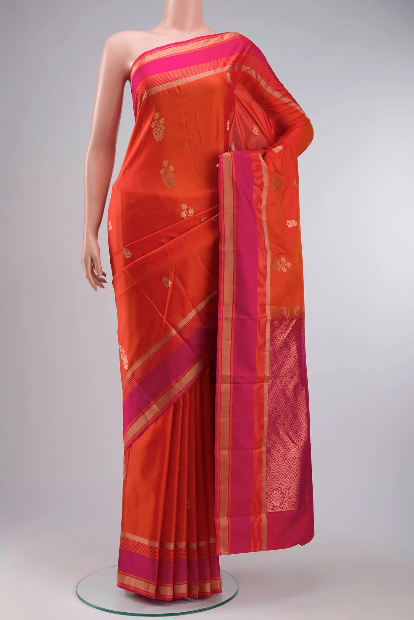 Orange Soft Silk Saree