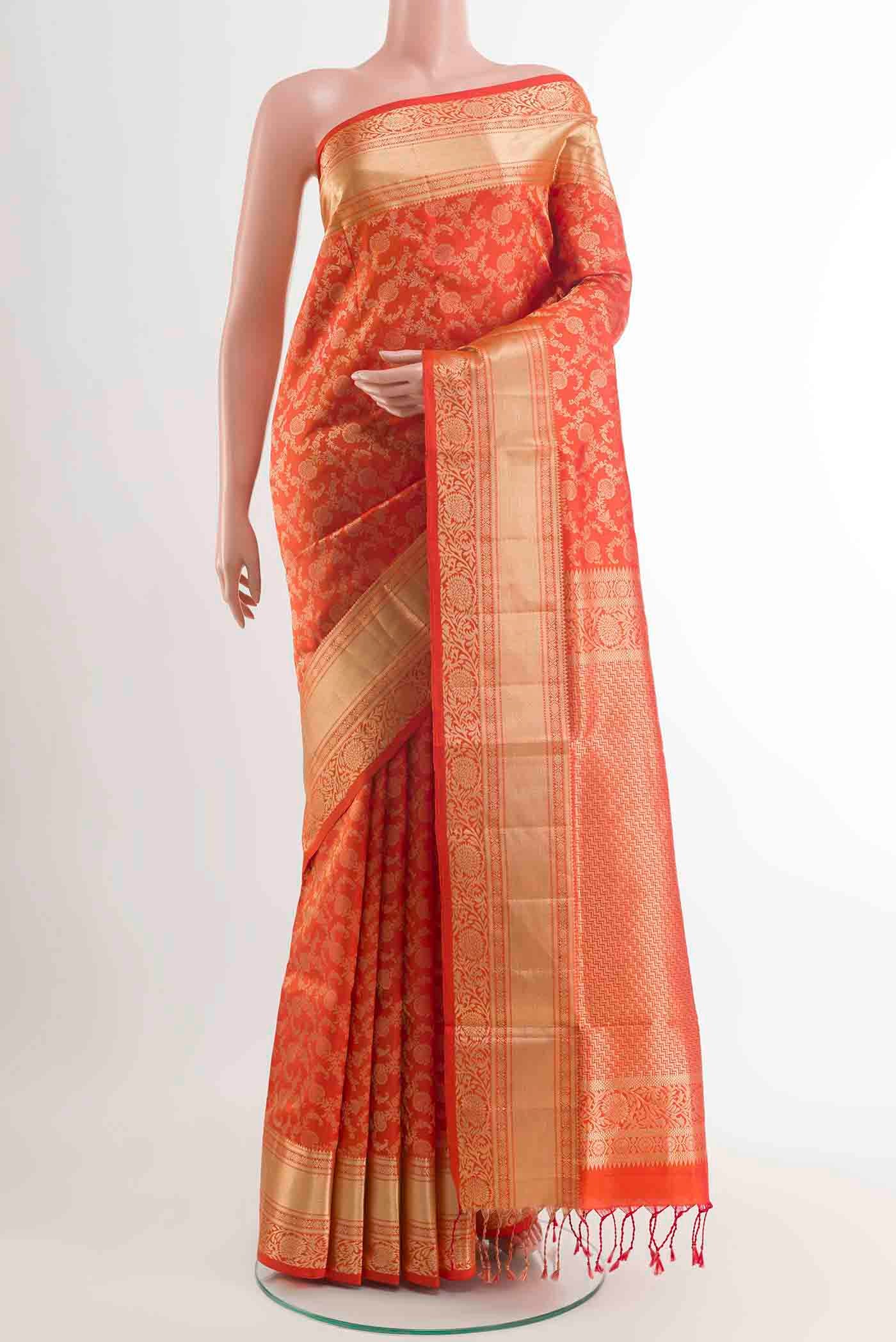 Orange Soft Silk Saree