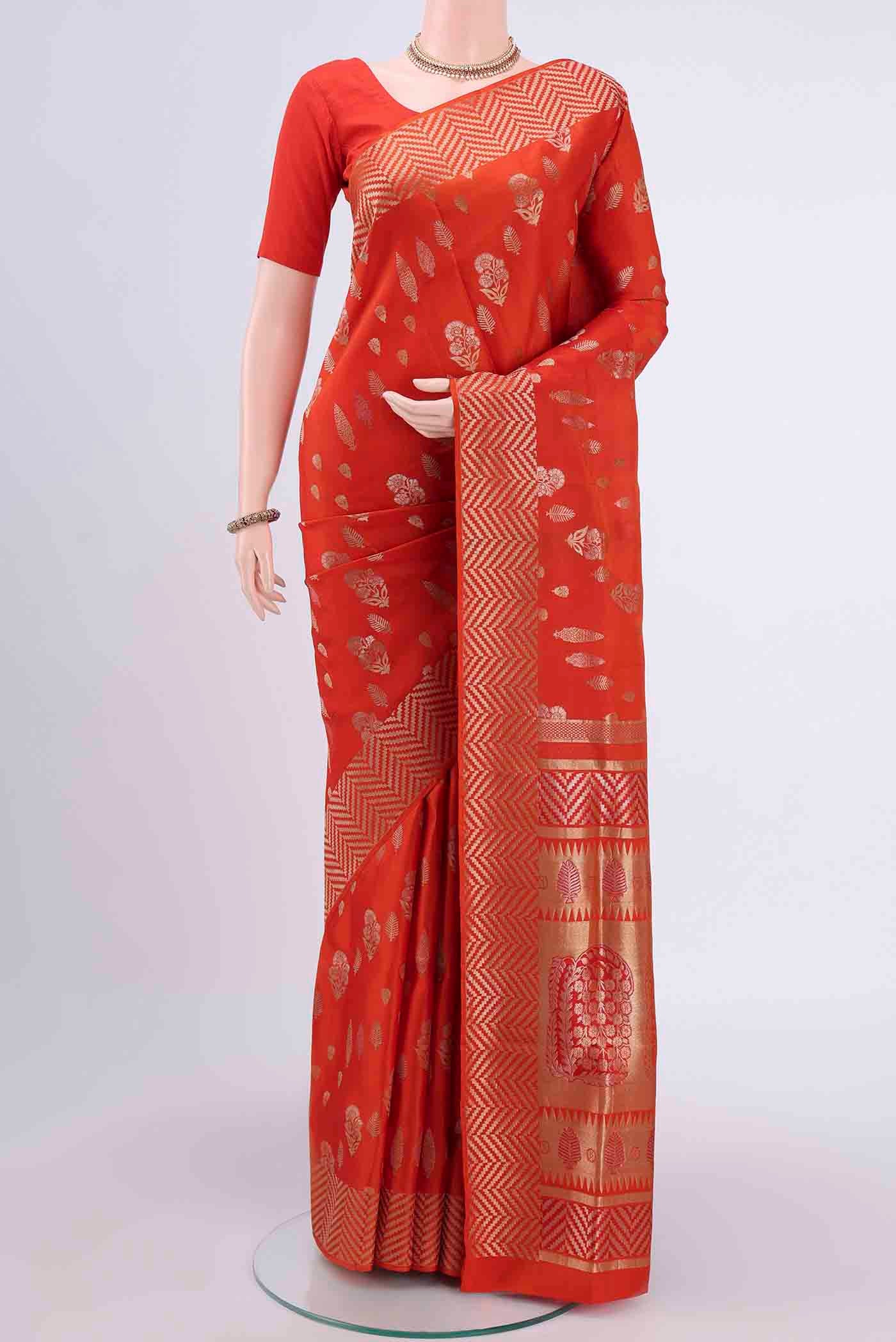 Orange Soft Silk Saree