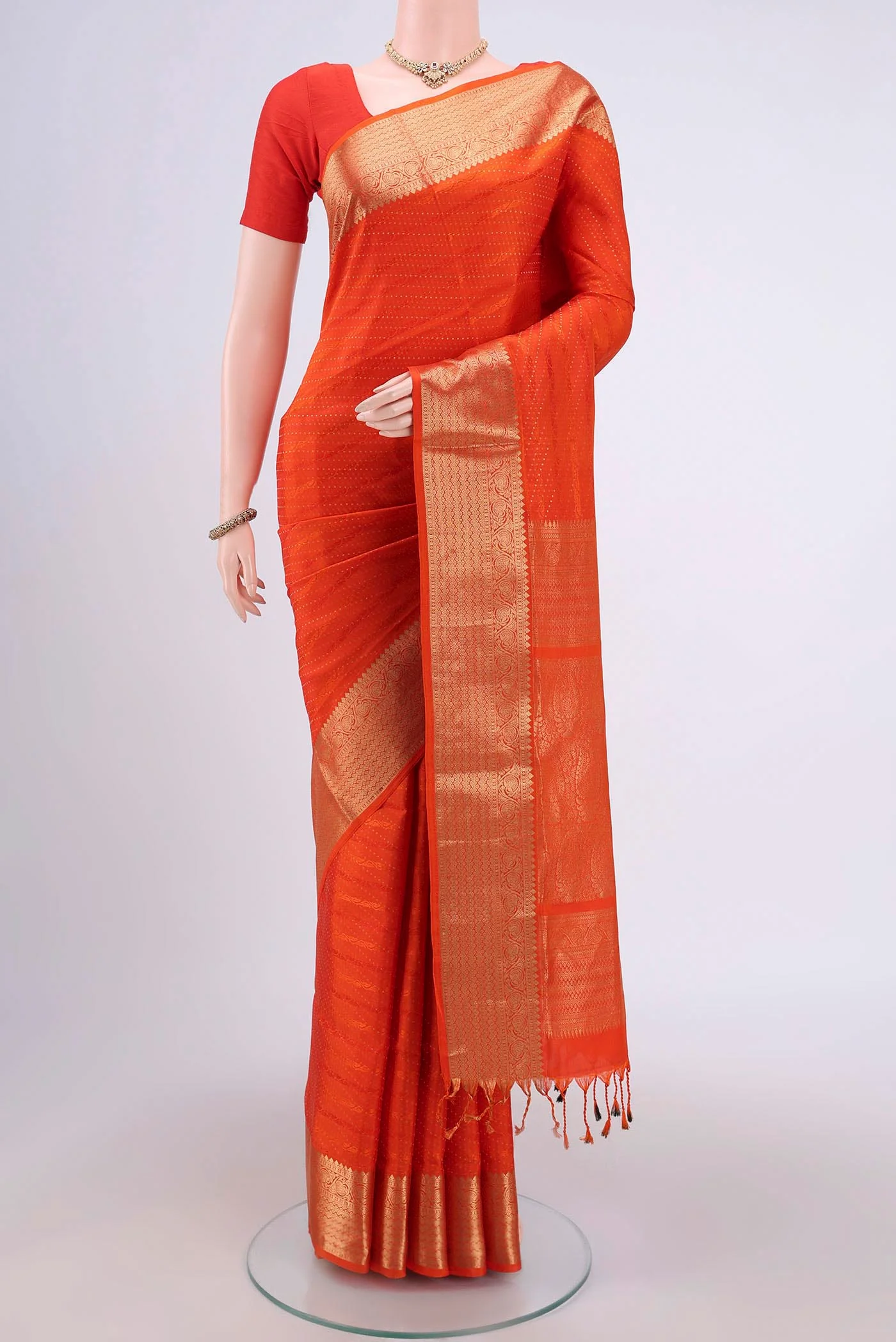 Orange Soft Silk Saree