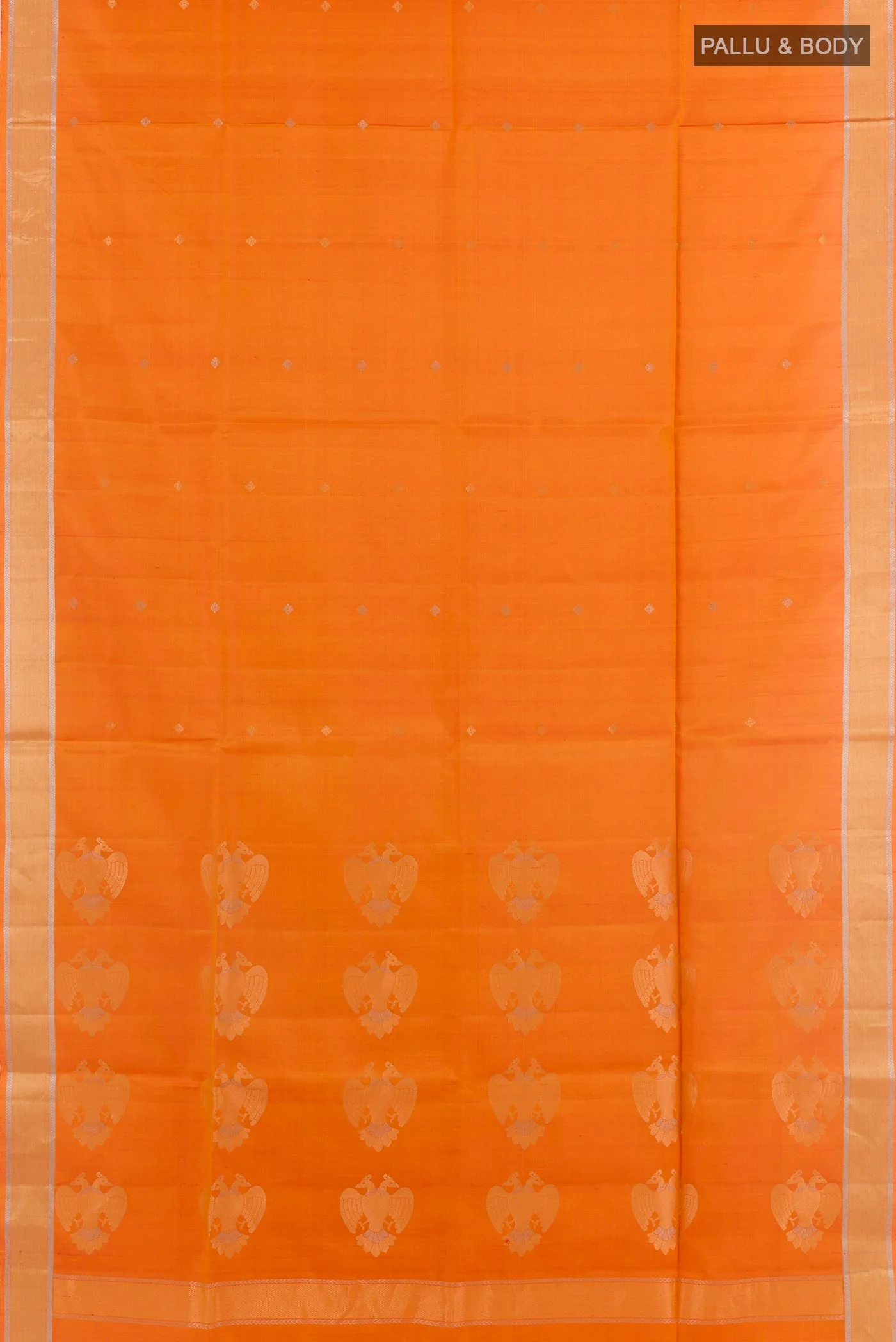 Orange Soft Silk Saree - Image 2