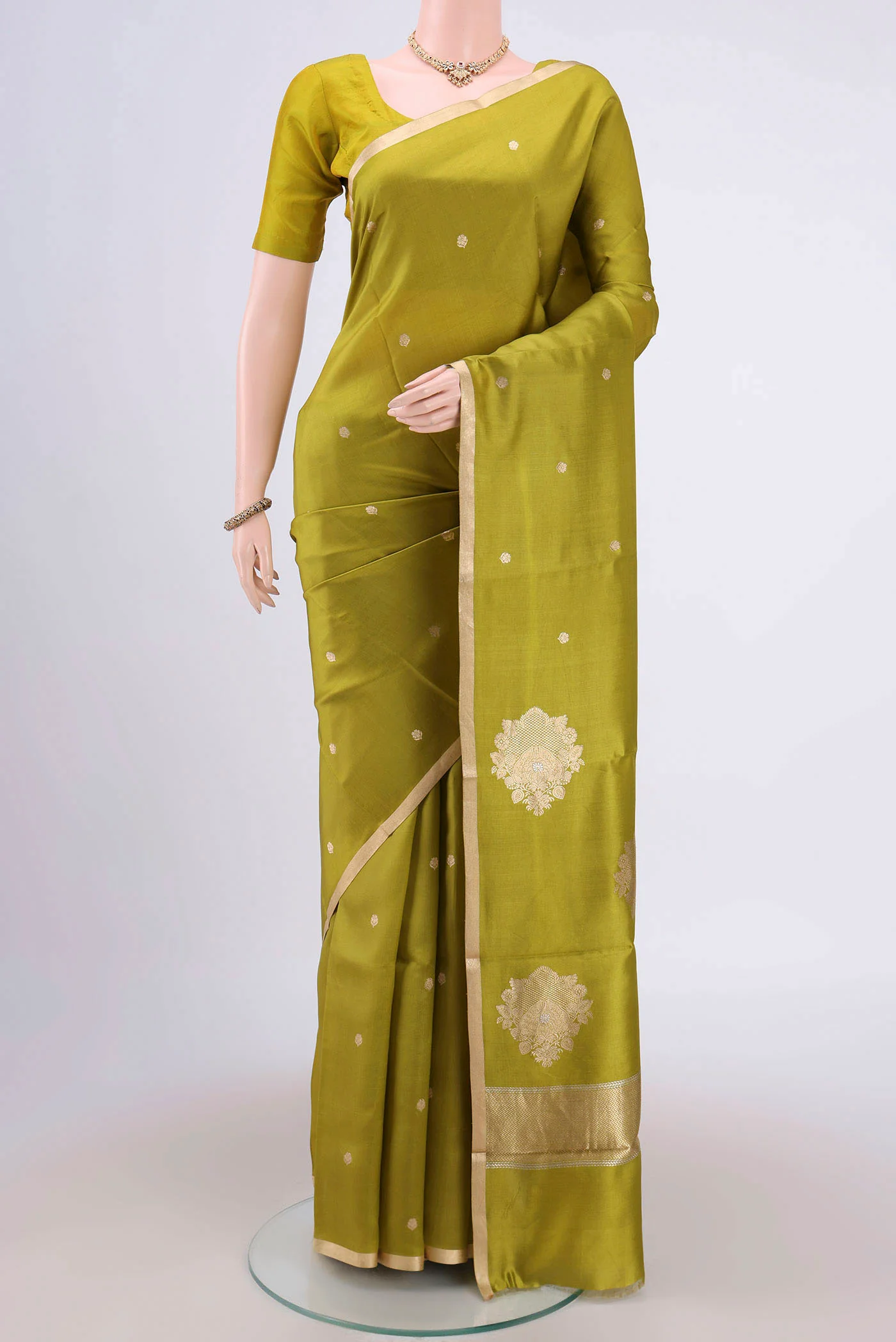 Green Banarasi Silk Saree