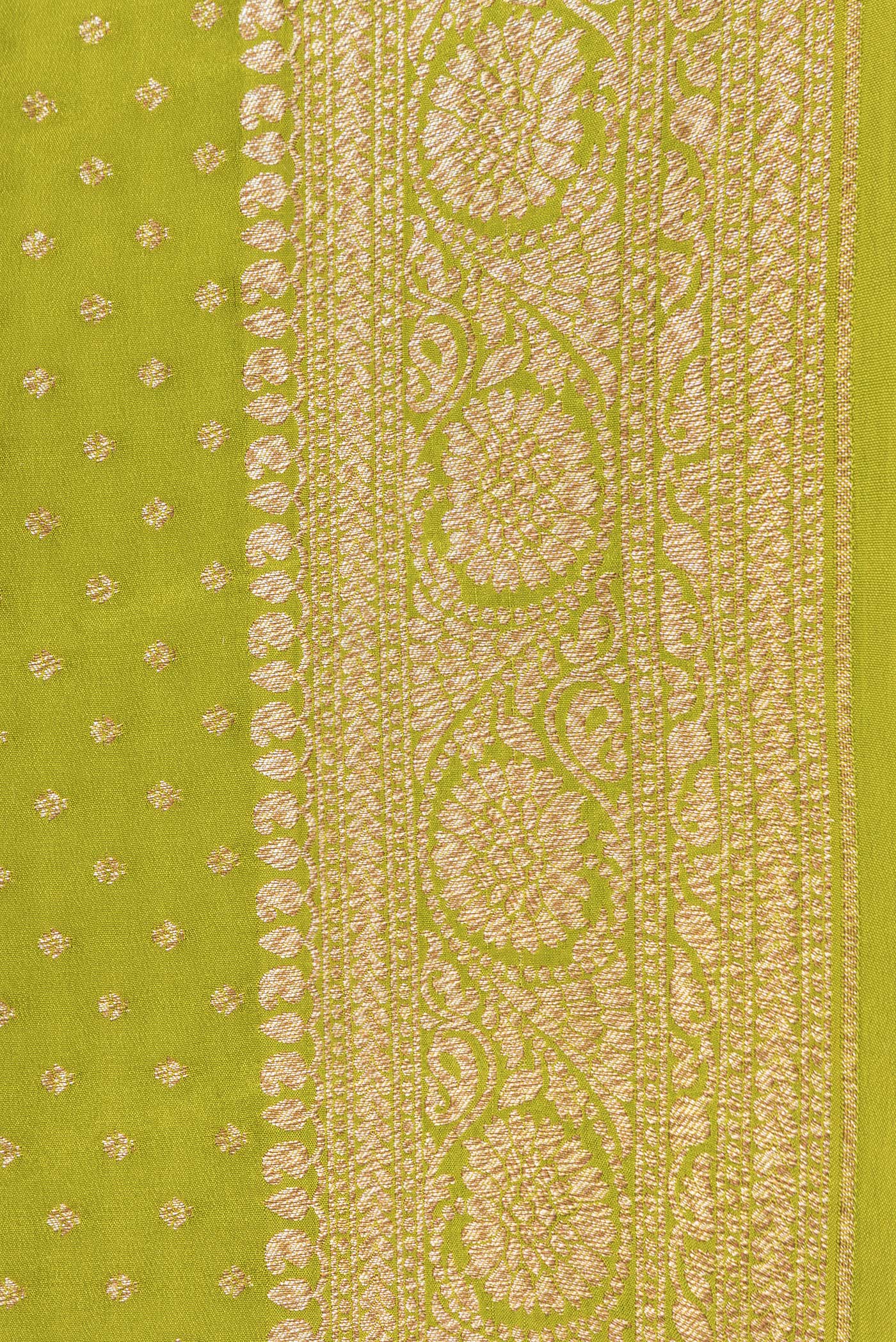 Mehandi Green Banarasi Georgette Saree - Image 3